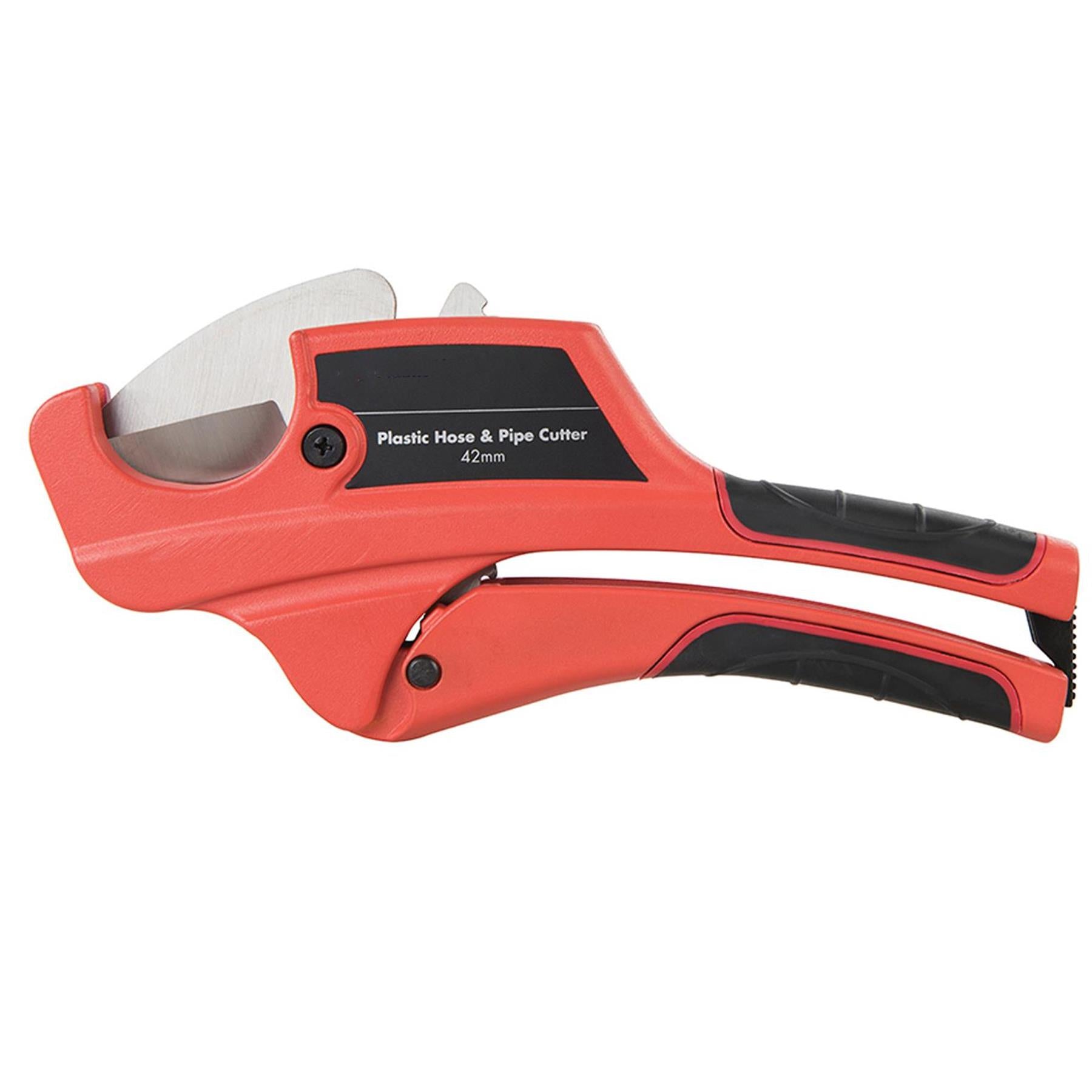 Ratchet Action 42mm Plastic Pipe Cutter Plumbing Tool PVC Water Tube Hose