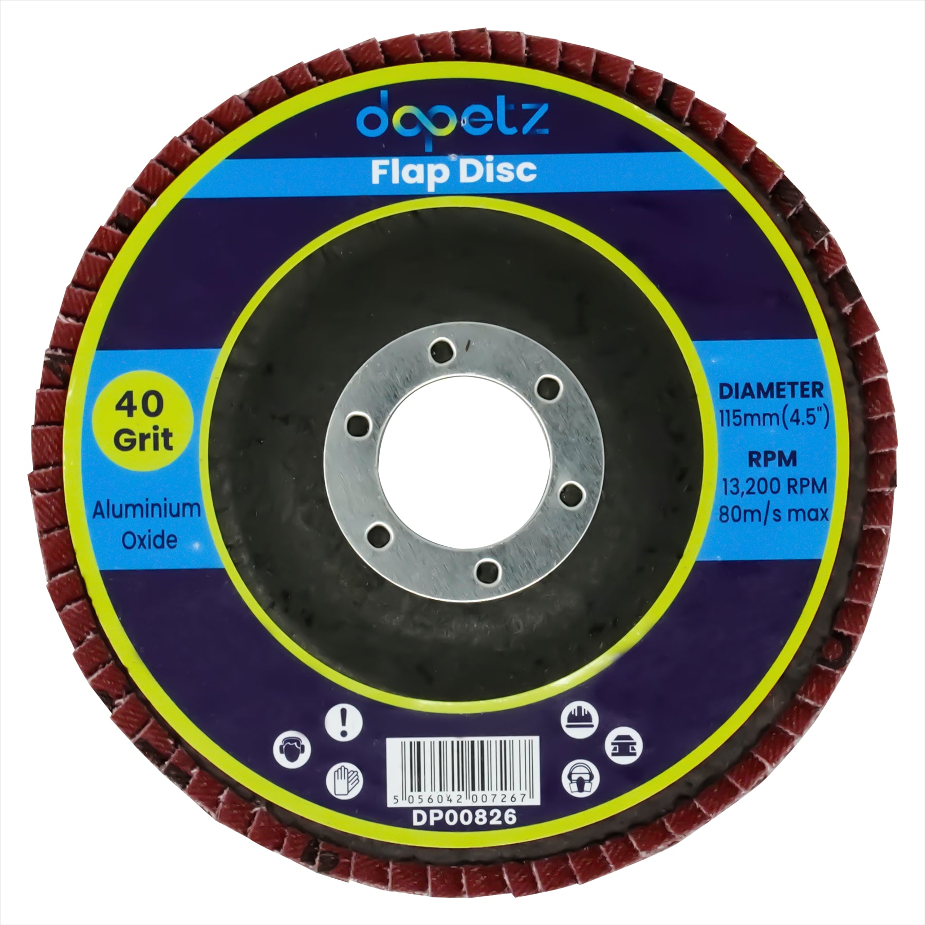 20-Piece 115mm Flap Grinding Sanding Discs, 40 Grit, Angle Wheel Aluminium Oxide