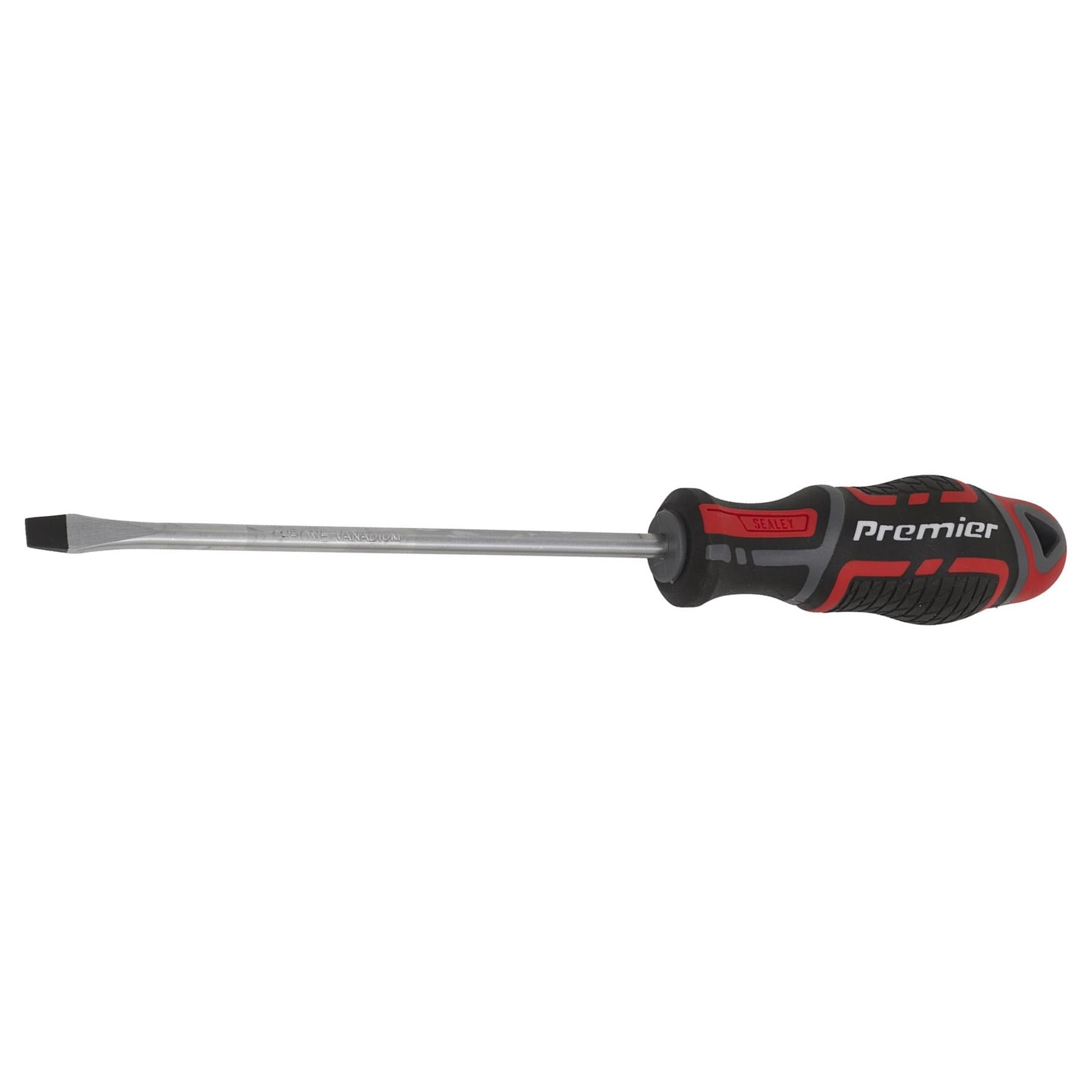 Sealey Screwdriver Slotted 5 x 125mm Flat Soft Grip Handle Magnetic GripMAX