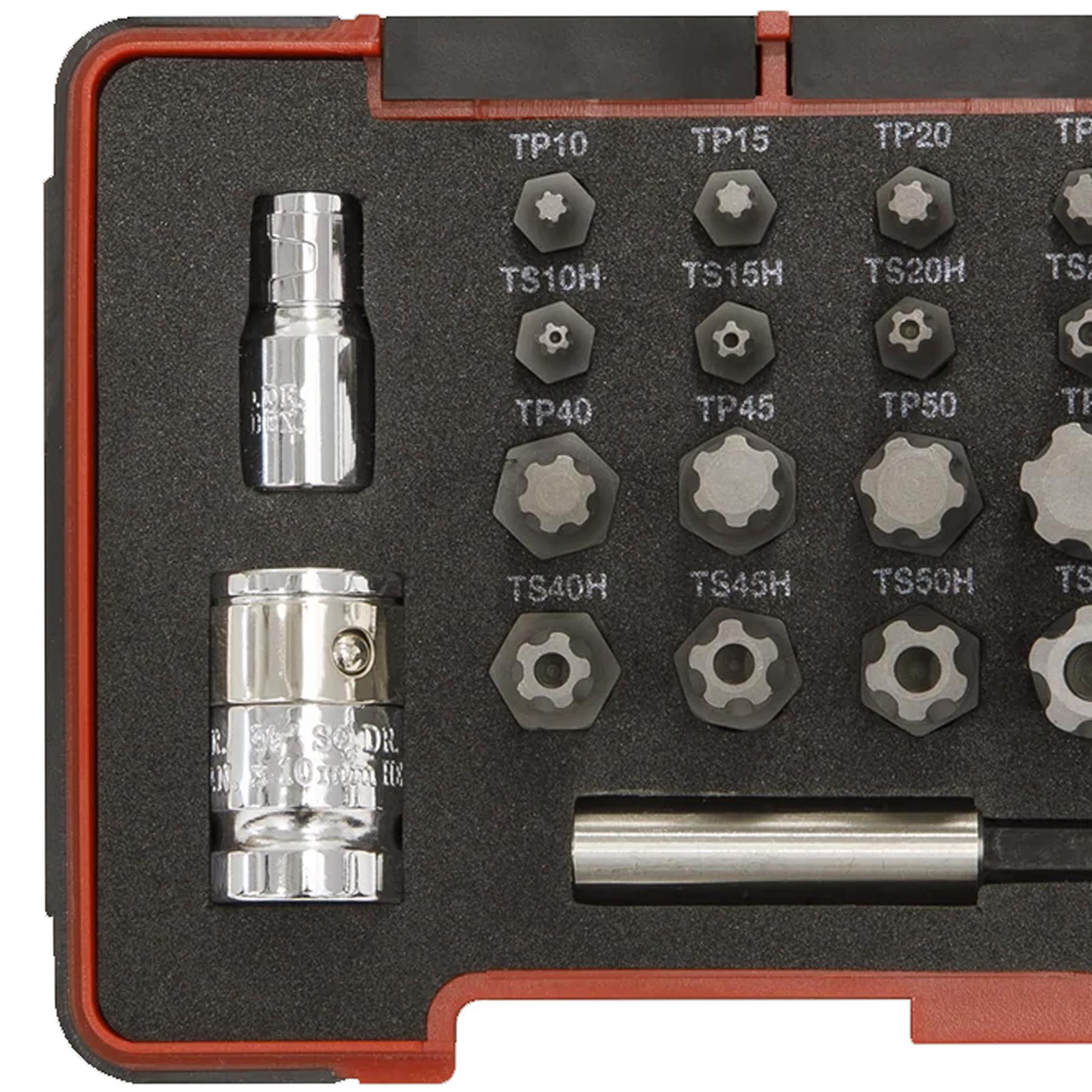 Sealey TRX-P* & Security TRX-TS* Bit Set 23pc 1/4" & 3/8"Sq Drive