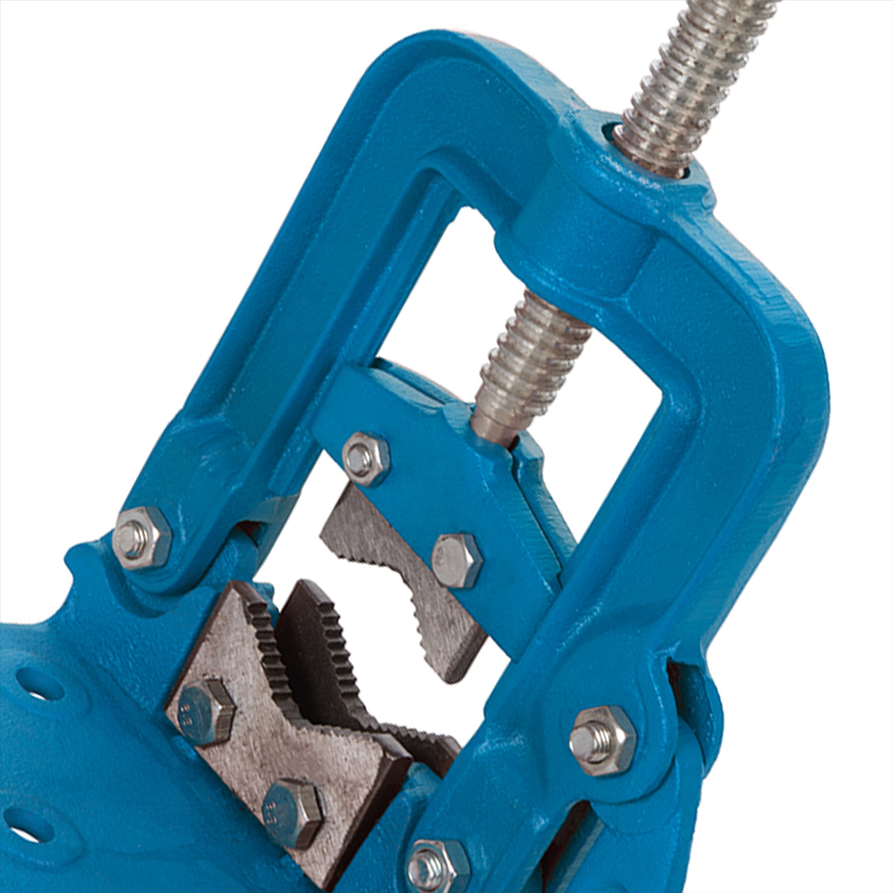 Hinged Pipe Vice 12 - 60mm Cast Steel Frame And Base Steel Jaws And Tommy Bar