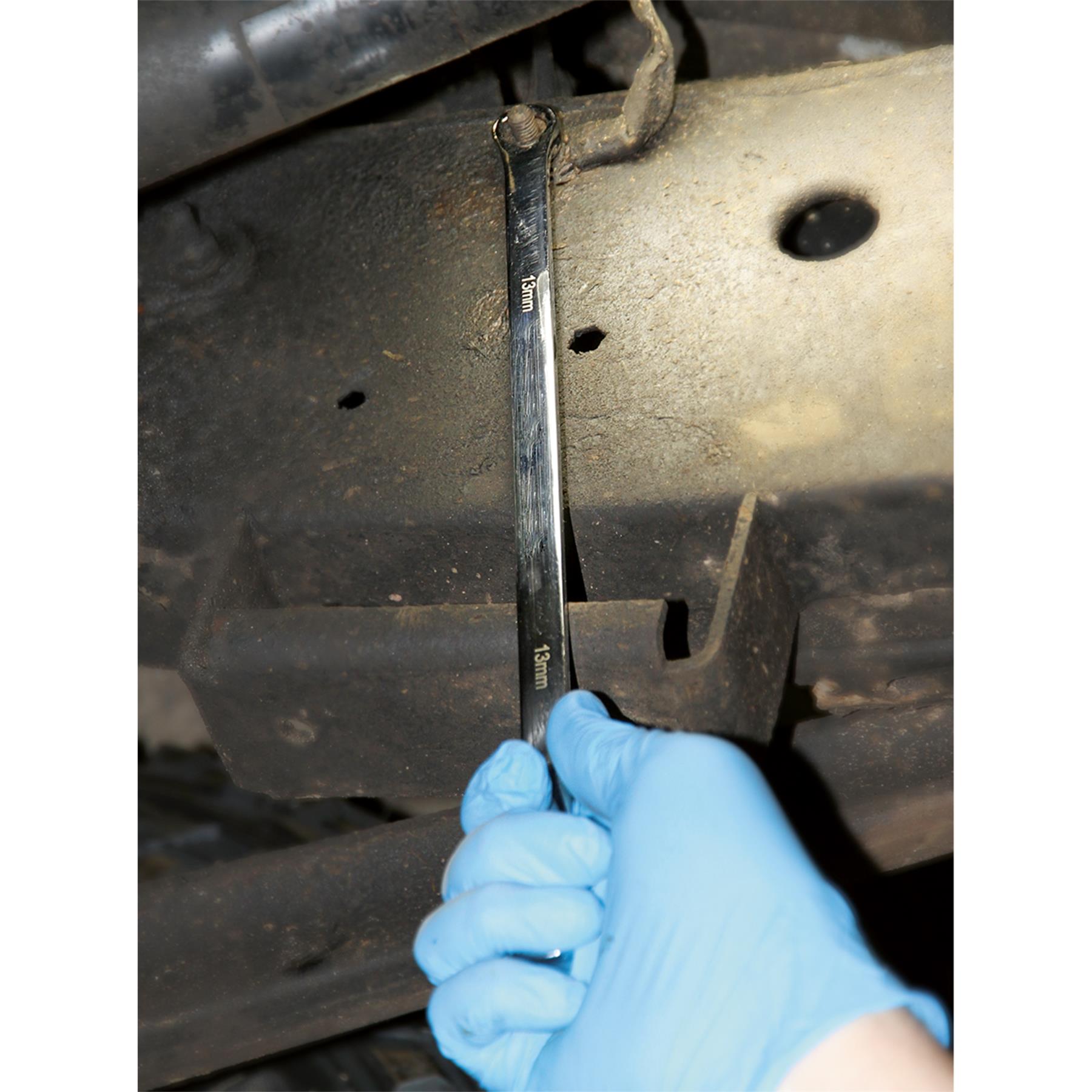 Sealey Double Ring Ratchet/Fixed Spanner Set 7pc Extra-Long Metric