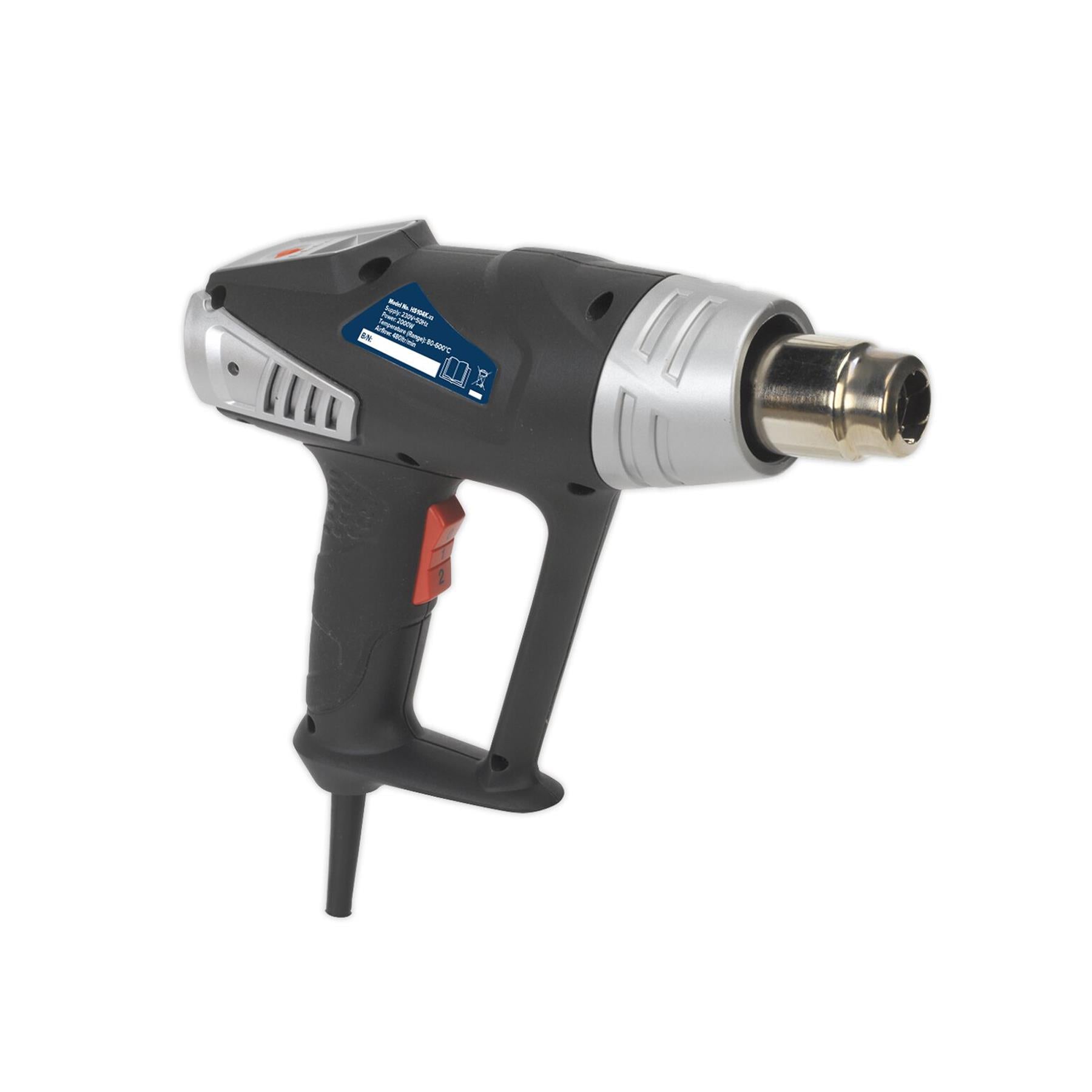Sealey Deluxe Hot Air Gun Kit with LED Display 2000W 80-600�C