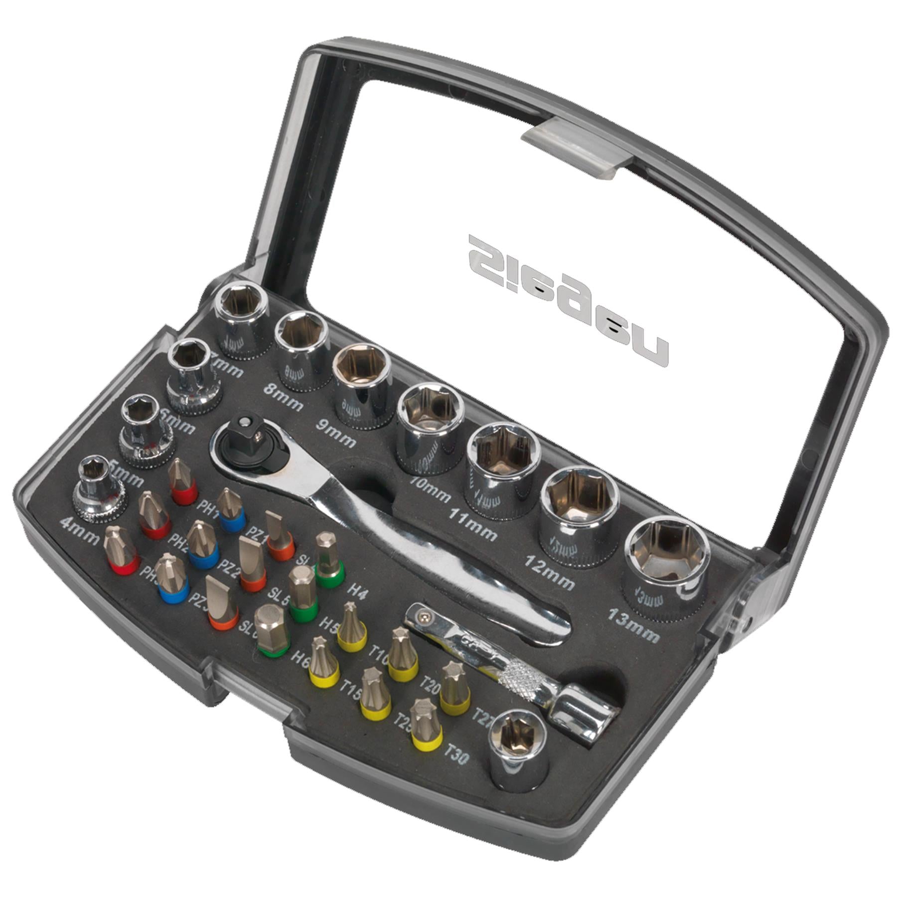 Sealey Socket & Bit Set 31pc 1/4"Sq Drive