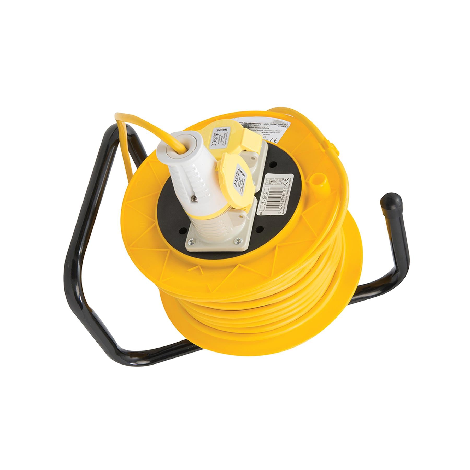 Cable Reel 110V 25 M 16A Freestanding 2 Socket Building Maximum Load 16A