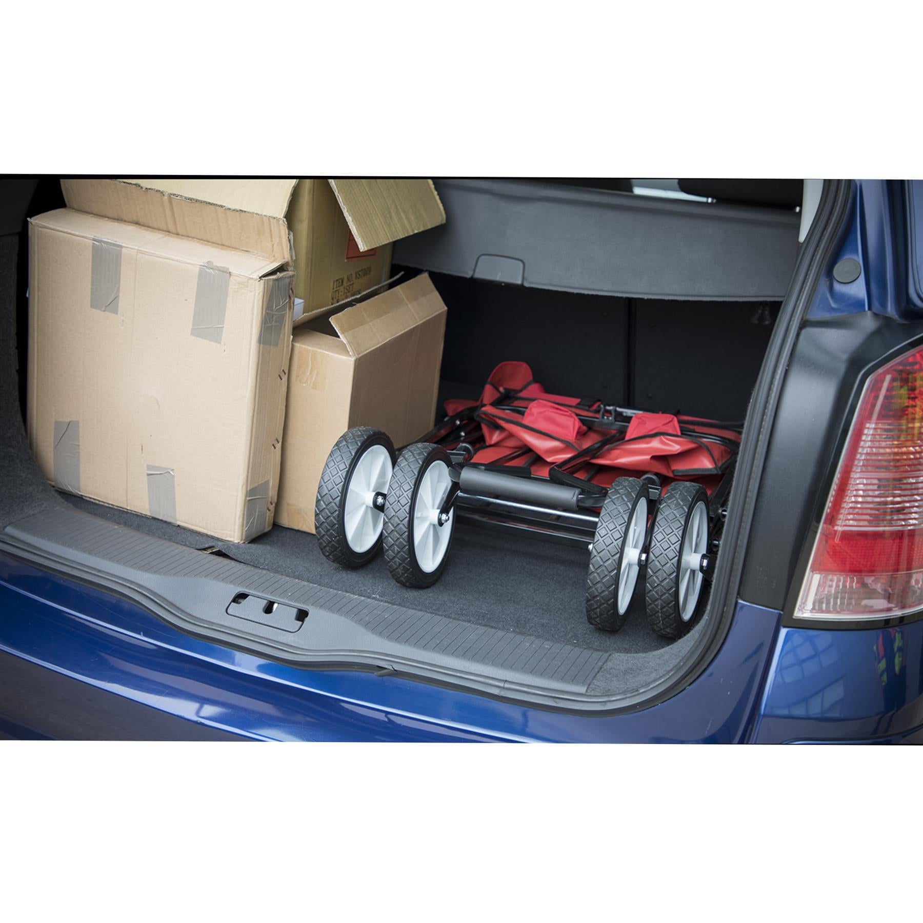 Sealey Red Folding Garden Hand Cart Canvas Trolley 70KG Wheels