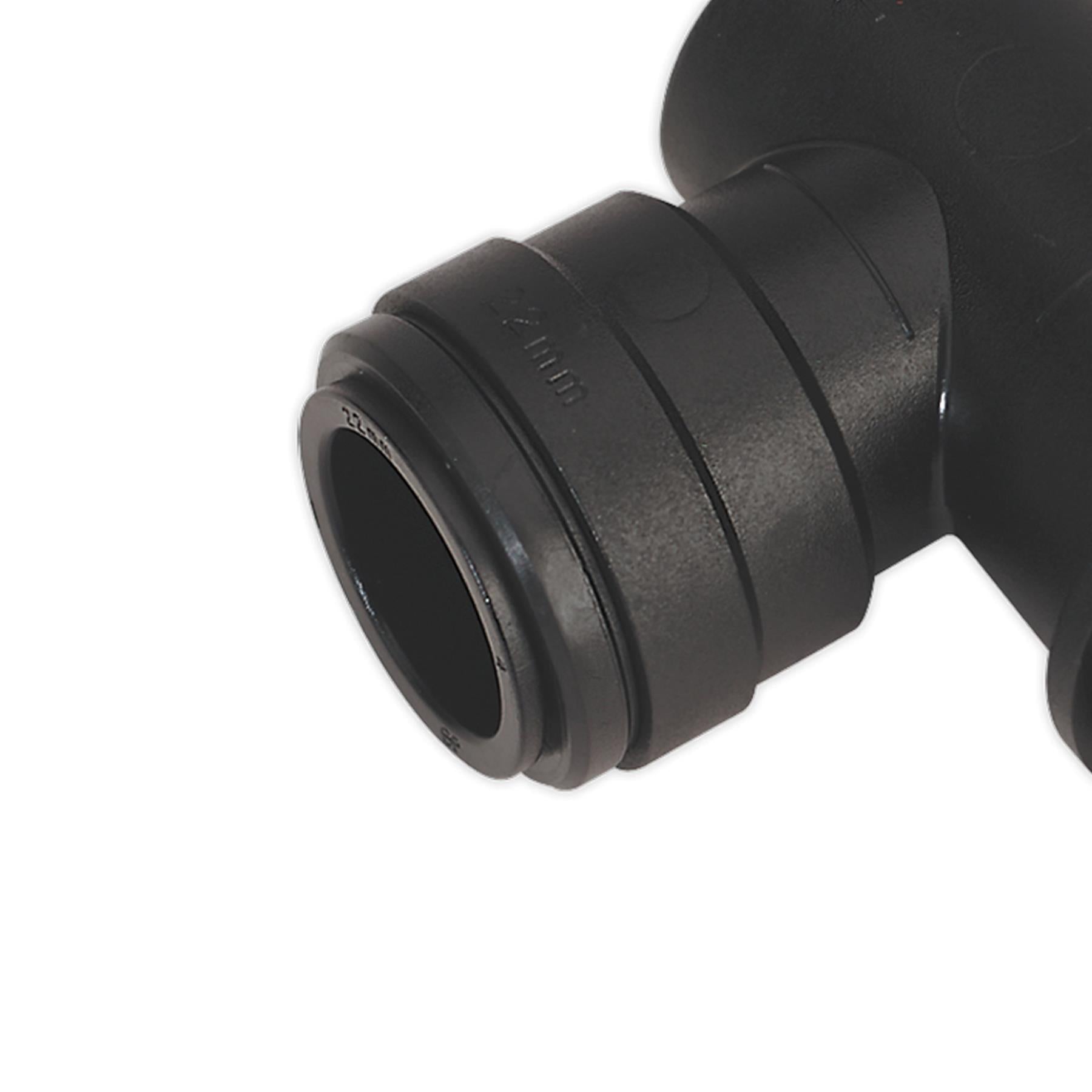 Sealey Equal Water Trap Tee 22mm (John Guest Speedfit - PMTT22E)