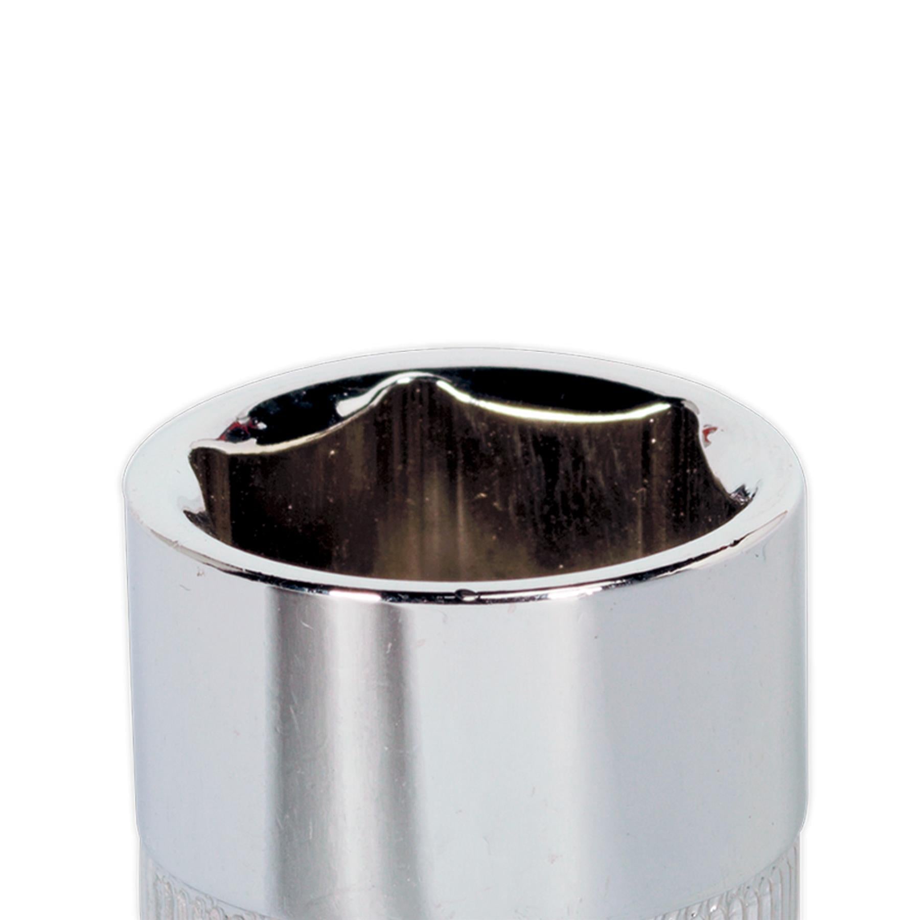 Sealey WallDrive Socket 16mm 3/8"Sq Drive Fully Polished