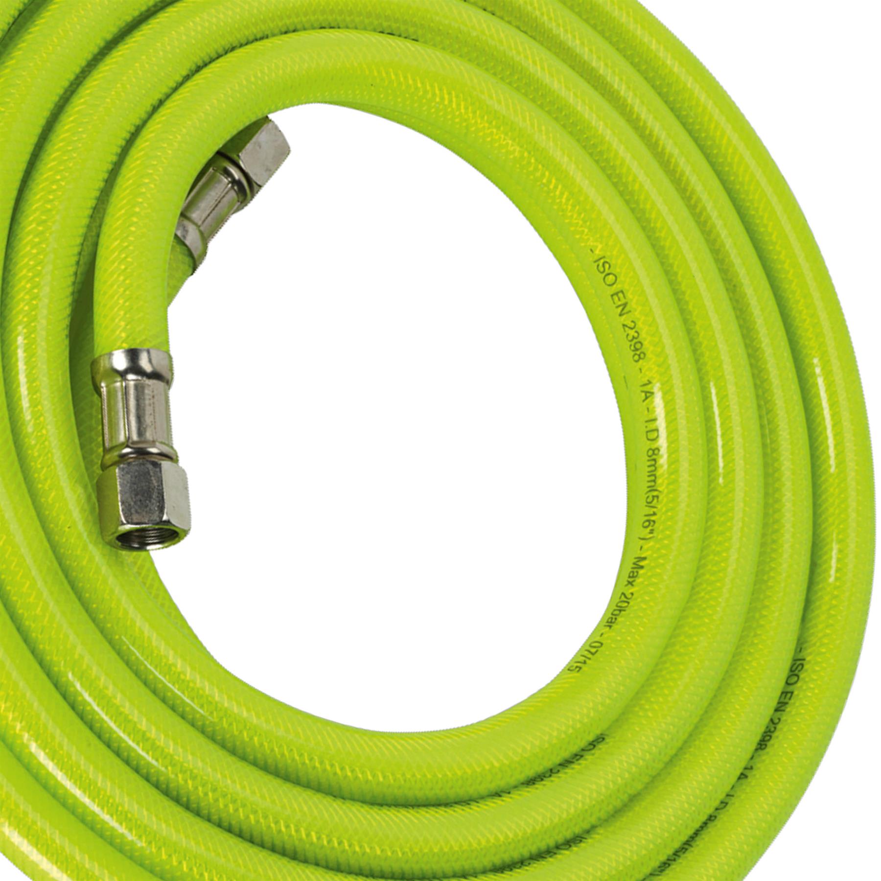 Sealey Air Hose High-Visibility 5m x 8mm with 1/4"BSP Unions