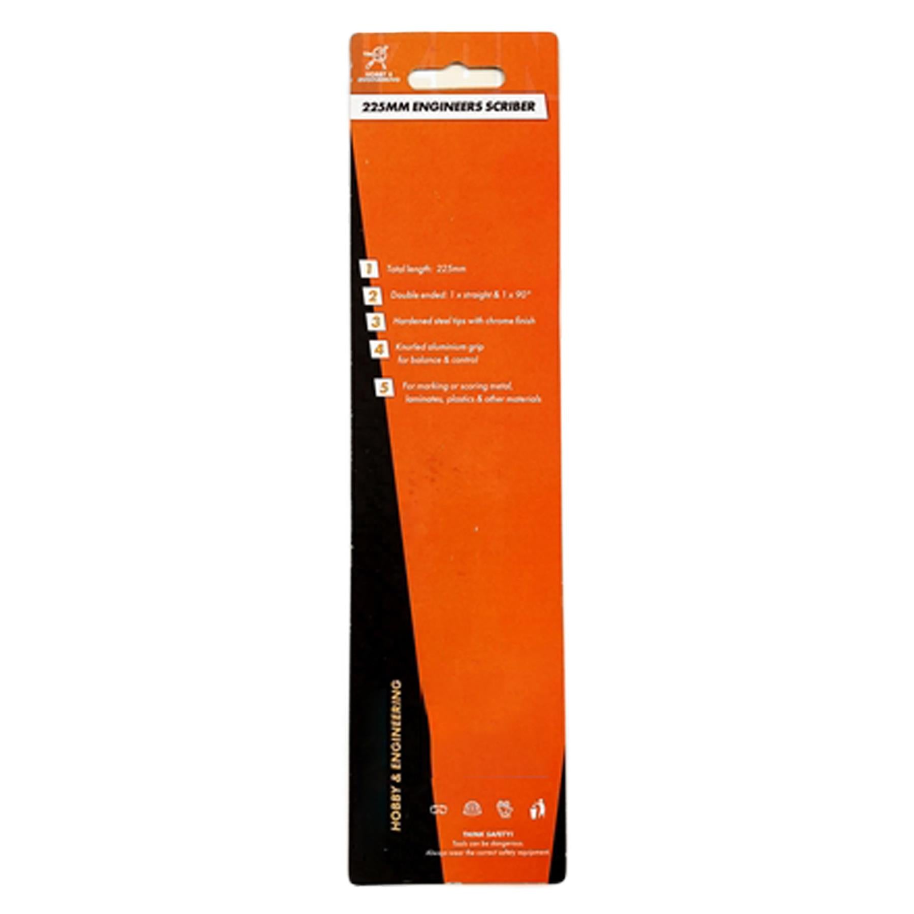 225mm Engineers Scriber Double Ended Marking Scribe Straight & Angled