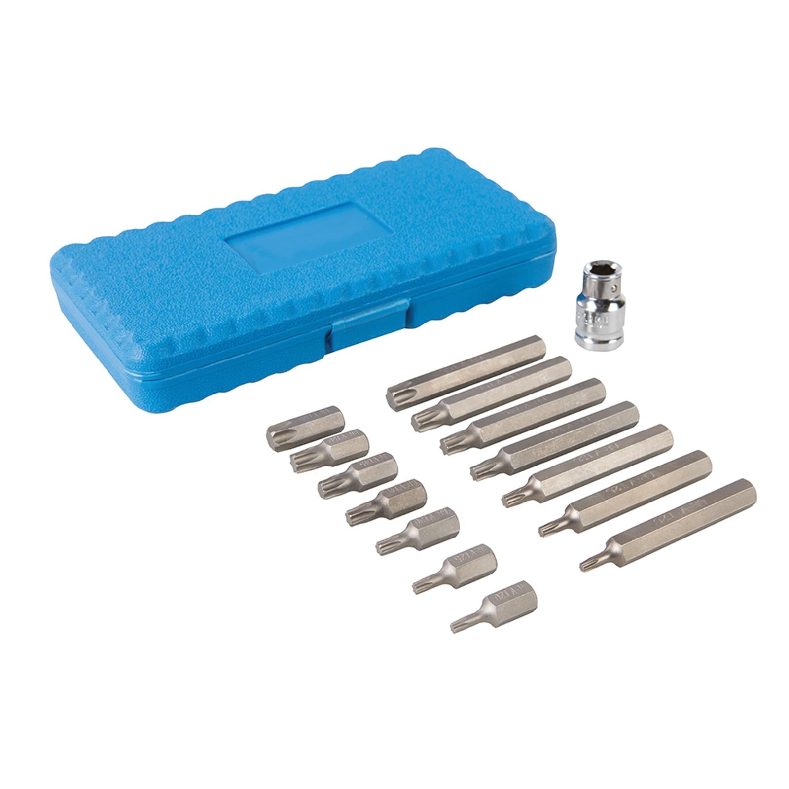 Trx Bits Set 15Pc Chrome Vanadium Socket & Hardened Tempered Trx Bits