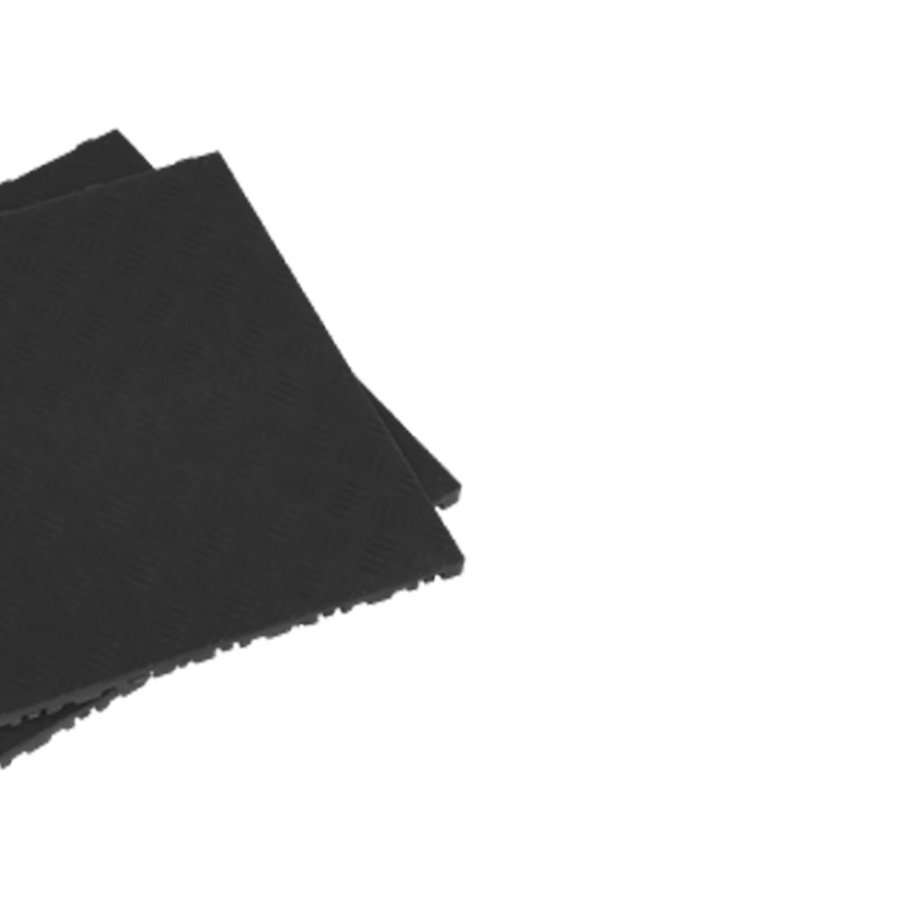 Sealey Polypropylene Floor Tile-Black Treadplate 400x400mm Pk of 9