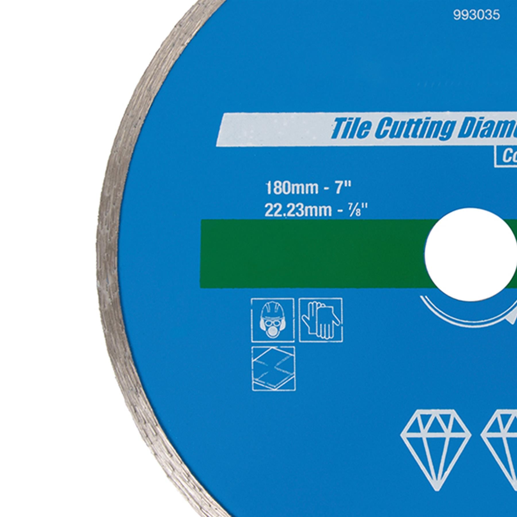 Continous Rim Tile Ceramic Cutting Diamond Blade 180 x 22.23mm Wet Or Dry Use Saw Blade