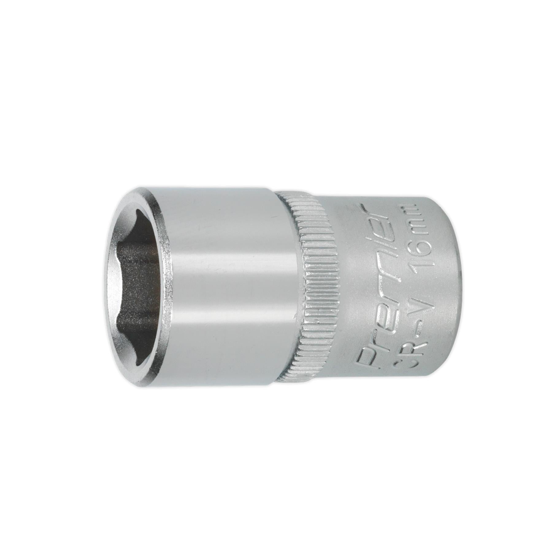 Sealey WallDrive Socket 16mm 1/2"Sq Drive Chrome Vanadium Steel