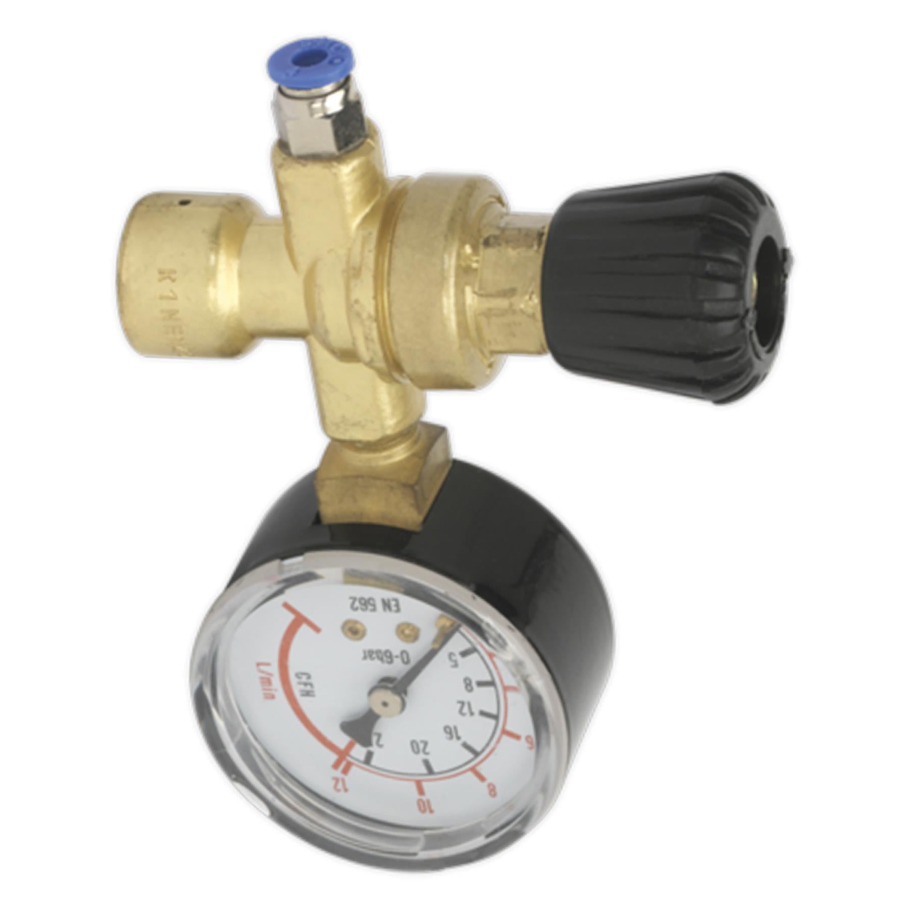 Sealey MIG Gas Regulator Disposable Cylinder 1 Gauge