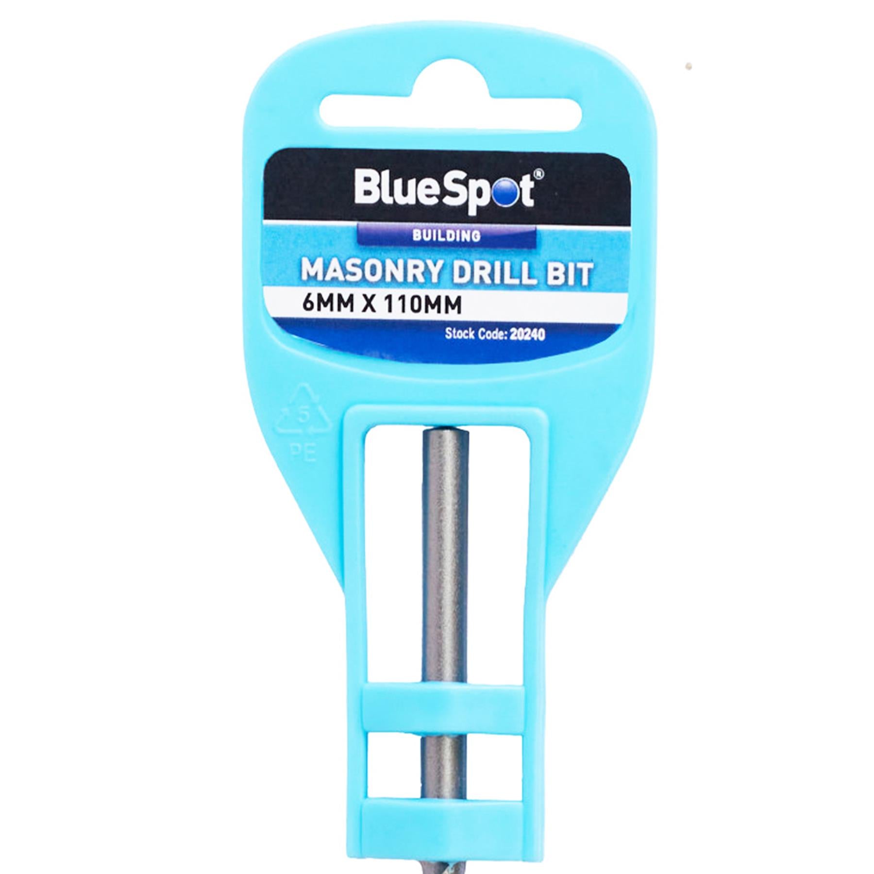 BlueSpot SDS + Plus 6mm x 110mm Masonry Hammer Drill Bits Brick Concrete Stone