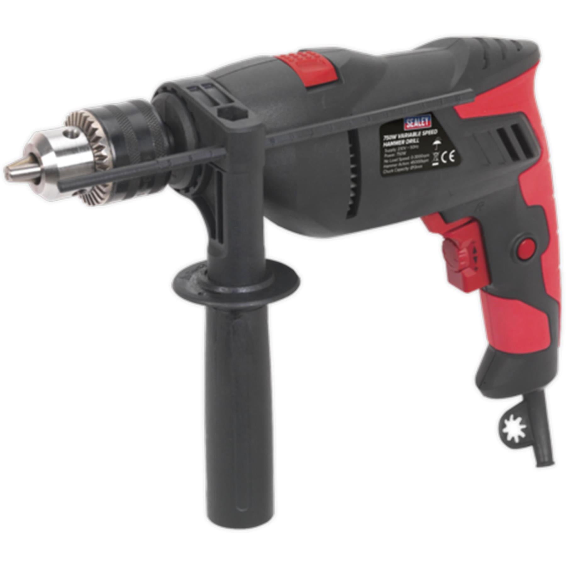 Sealey Hammer Drill 13mm Variable Speed with Reverse 750W/230V