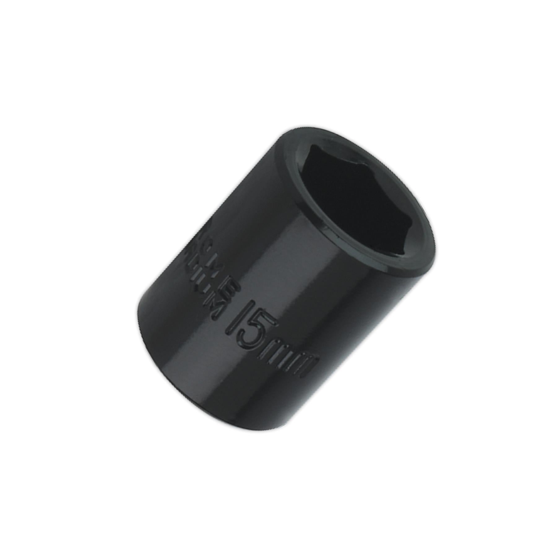 Sealey Impact Socket 15mm 3/8"Sq Drive Chrome Vanadium
