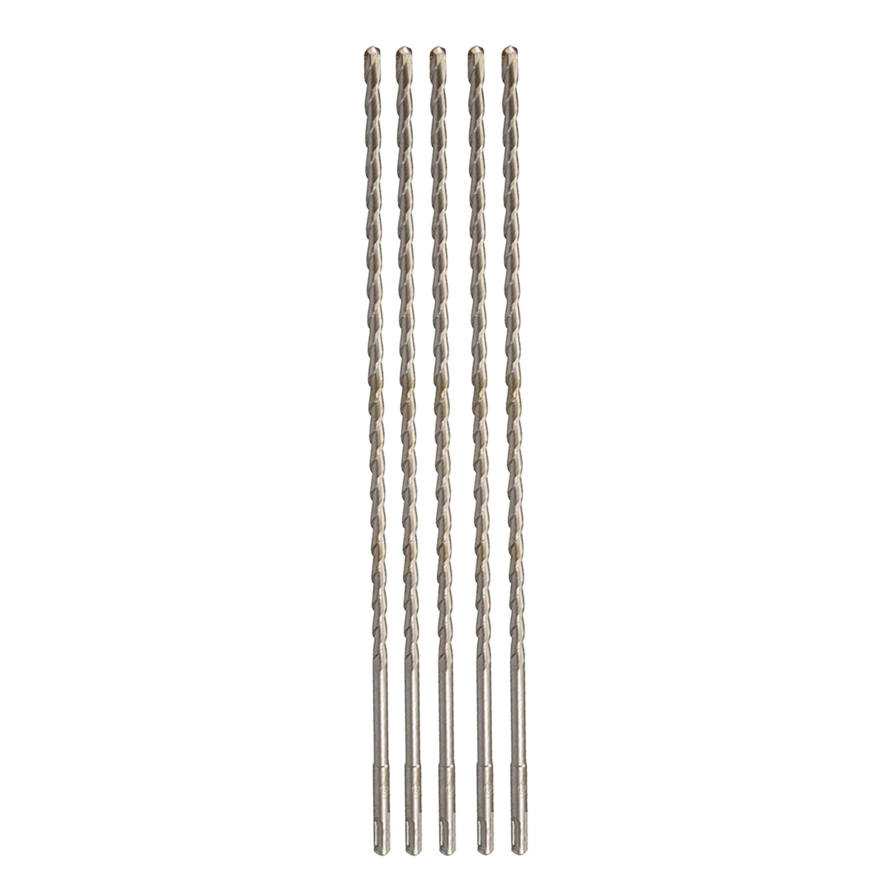 5 x SDS+ PLUS MASONRY DRILL BIT 10 x 460mm, TUNGSTEN CARBIDE TIP, FOR STONE CONCRETE BRICK