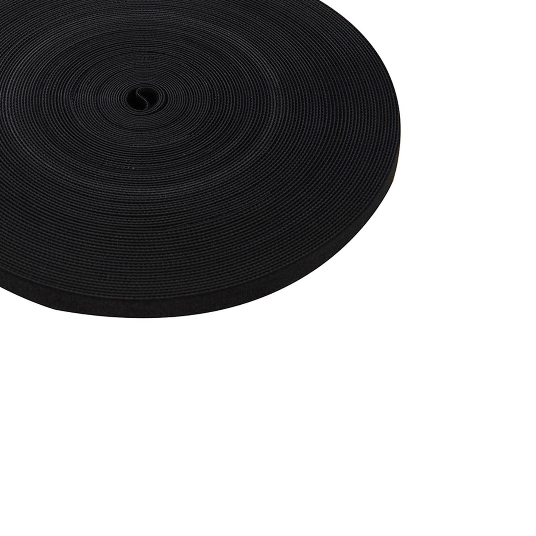Self-Wrap Hook & Loop Tape Black - 13mm X 25M Reusable & Flexible Self-Gripping