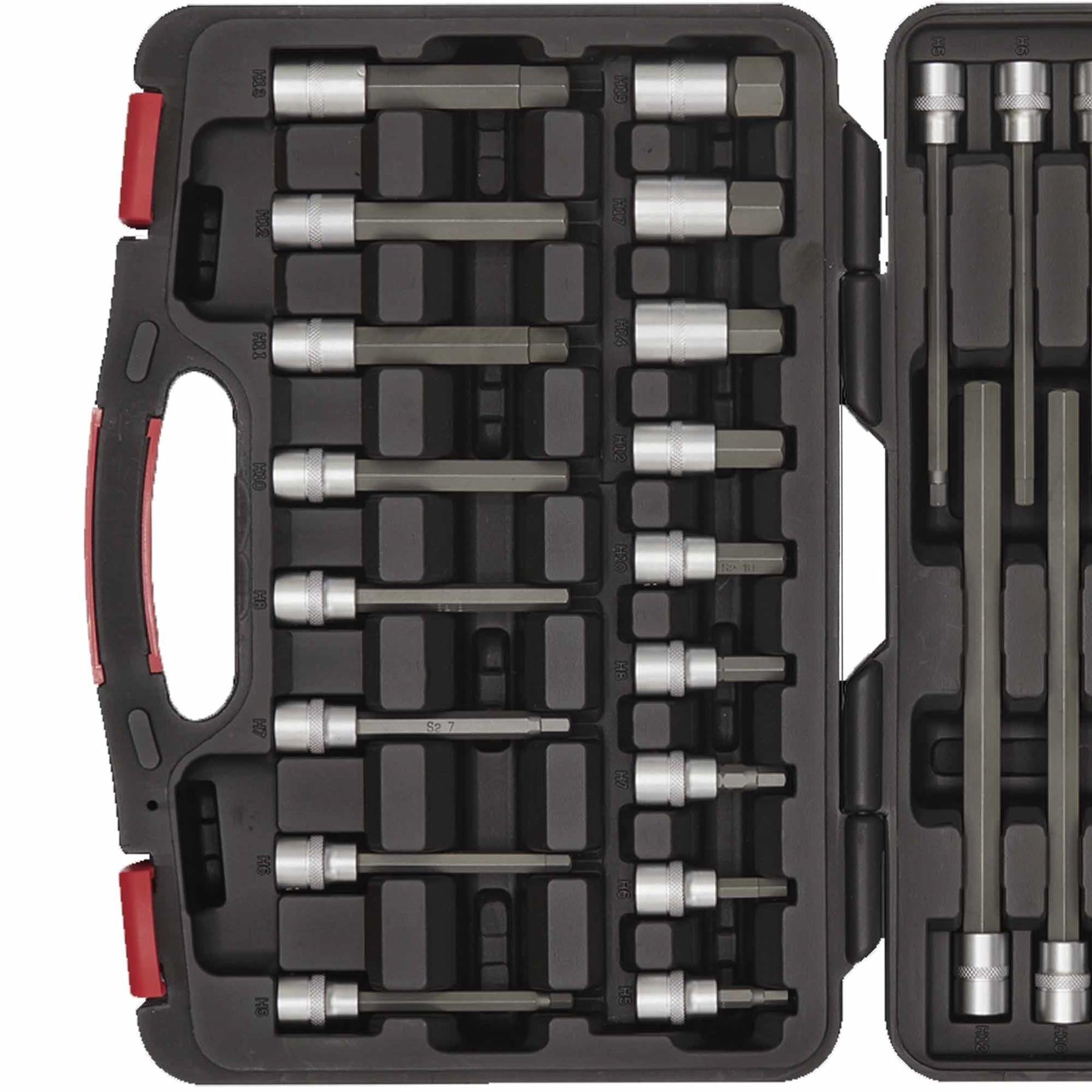 Sealey Hex Socket Bit Set 30pc 3/8"Sq Drive - Platinum Series