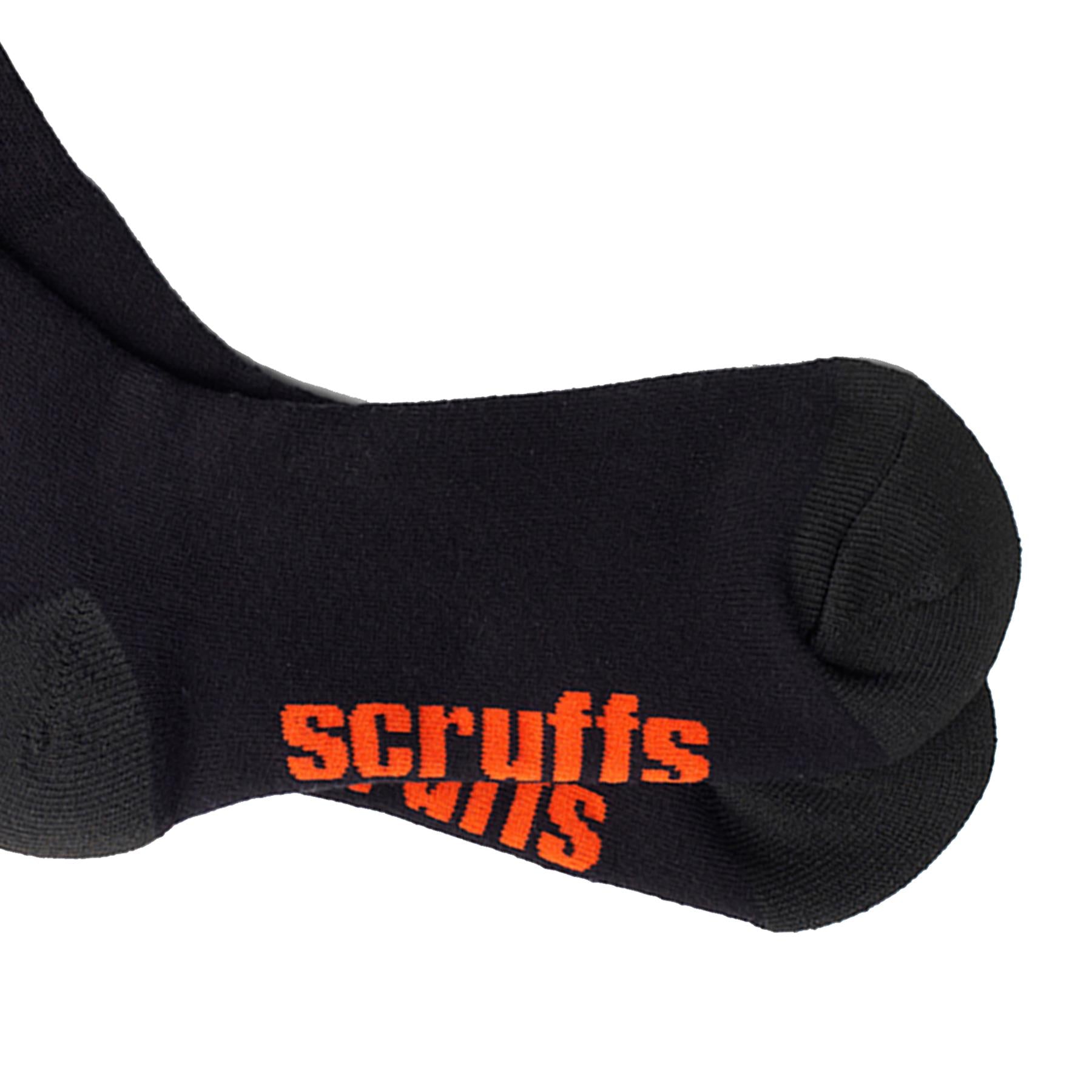 Scruffs Worker Socks Black 3pk Size 3 - 6.5 / 36 - 40