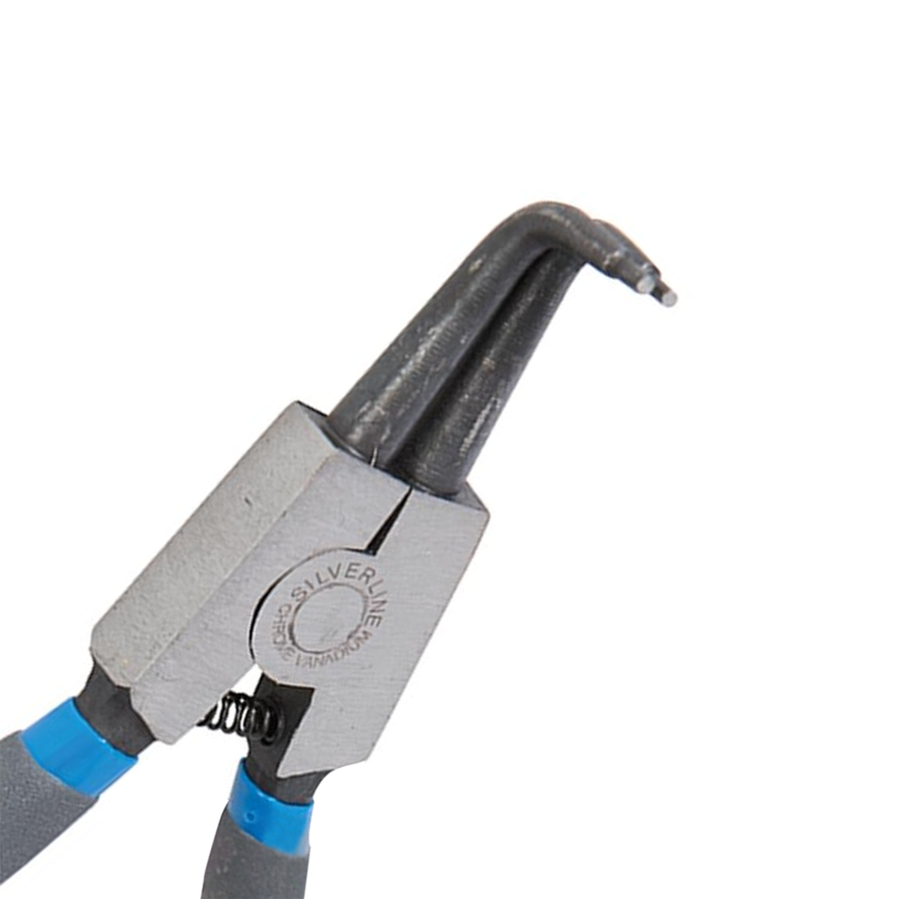 Bent External Circlip Pliers - 180mm Chrome Vanadium Tips And Pvc Dipped Handles