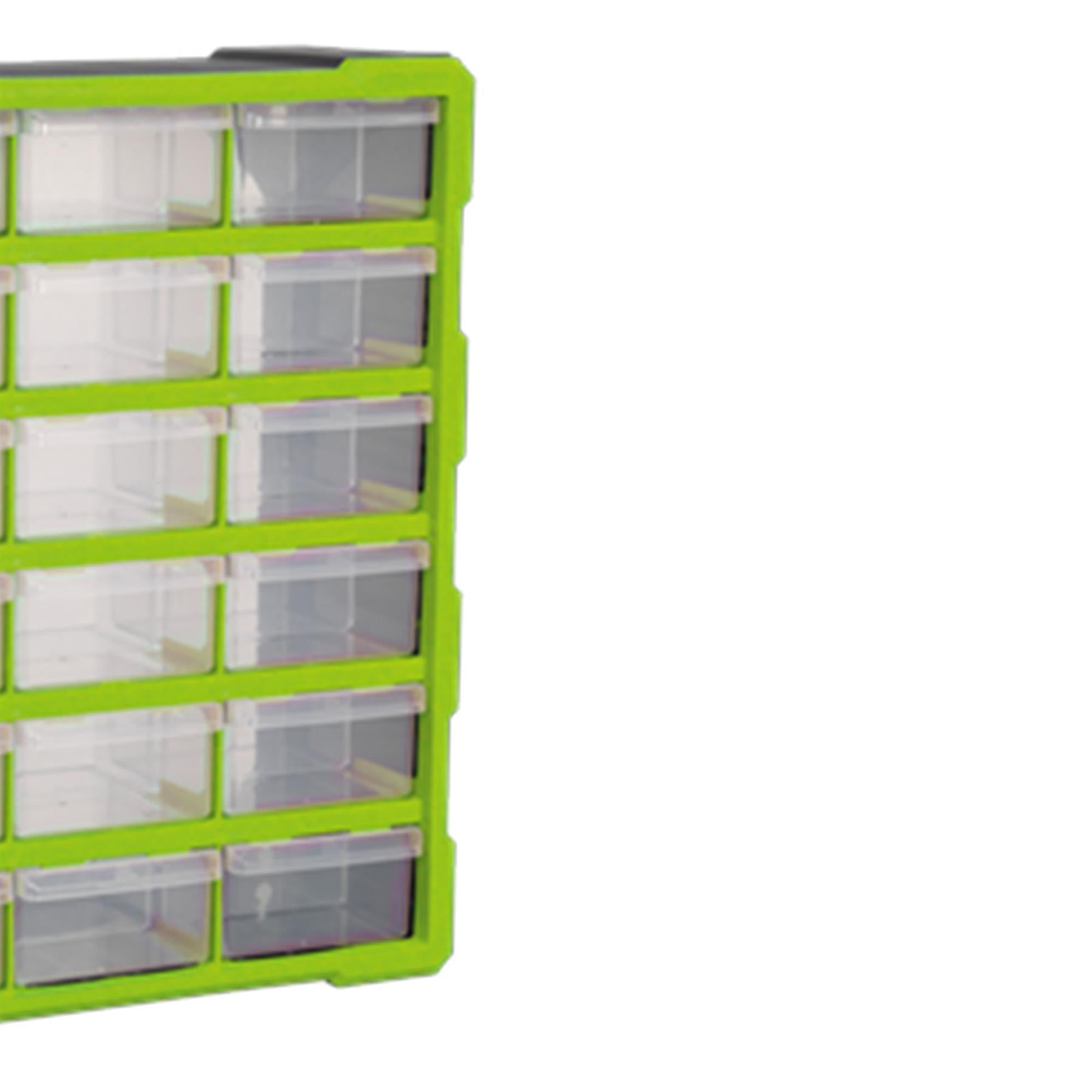Sealey Cabinet Box 18 Drawer - Hi-Vis Green/Black