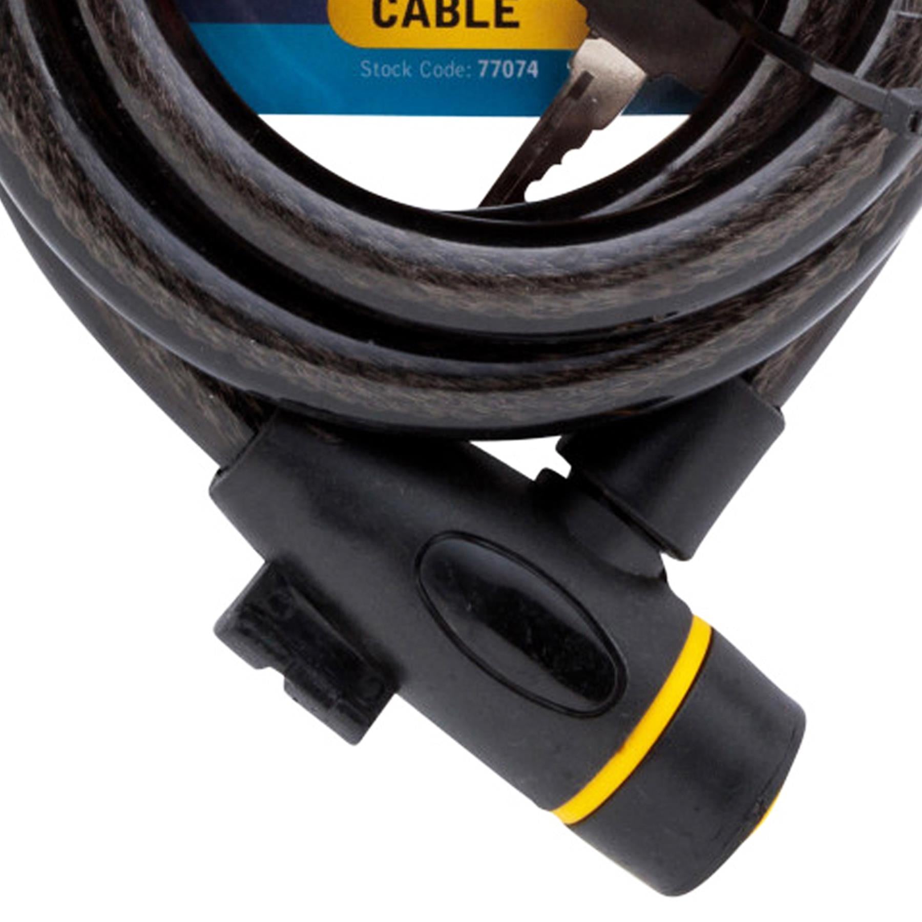 BlueSpot 15mm x 1.8m Locking Security Cable Weather Resistant For Bike Cycles New