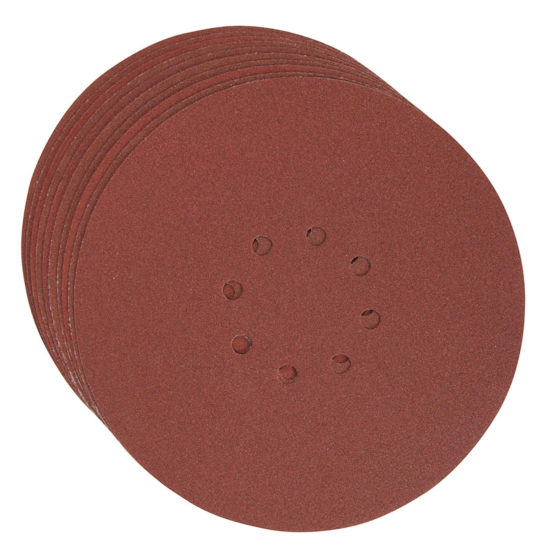 10 PACK-225mm 120 Grit Sanding Sheet Discs-Hole Punch Aluminium Oxide Hook Loop