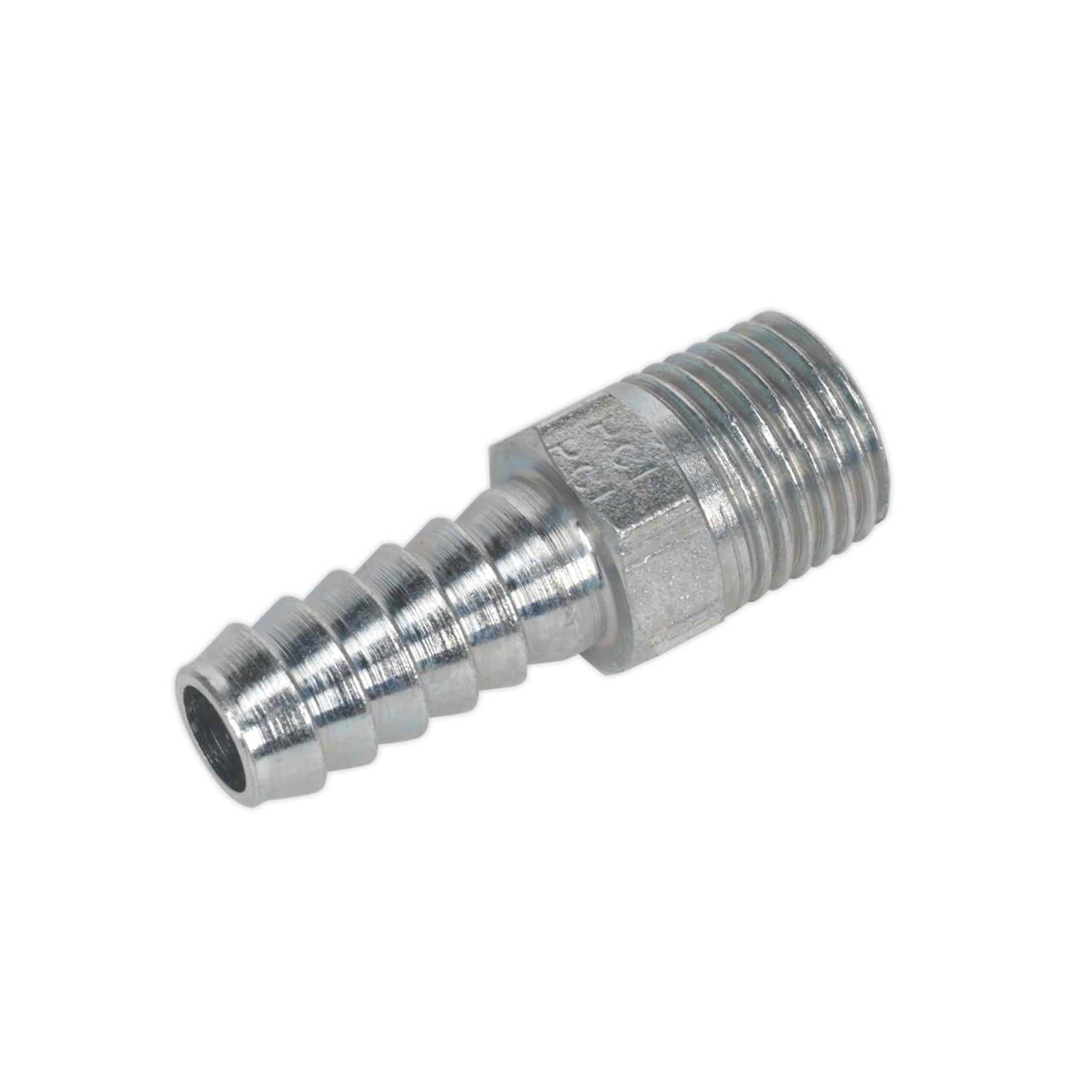 Sealey Screwed Tailpiece Male 1/4"BSPT - 5/16" Hose Pack of 5