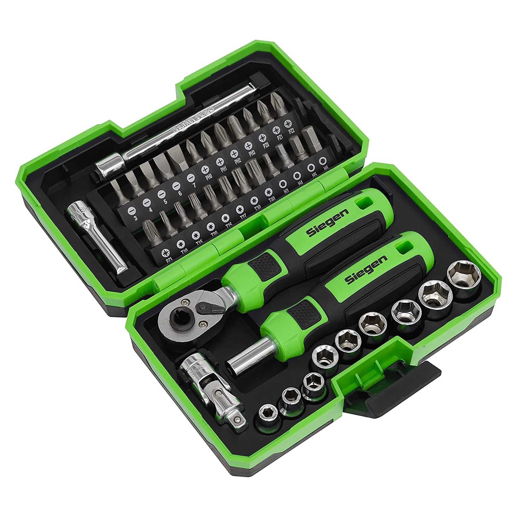 Sealey Socket & Bit Set 38pc 1/4"Sq Drive