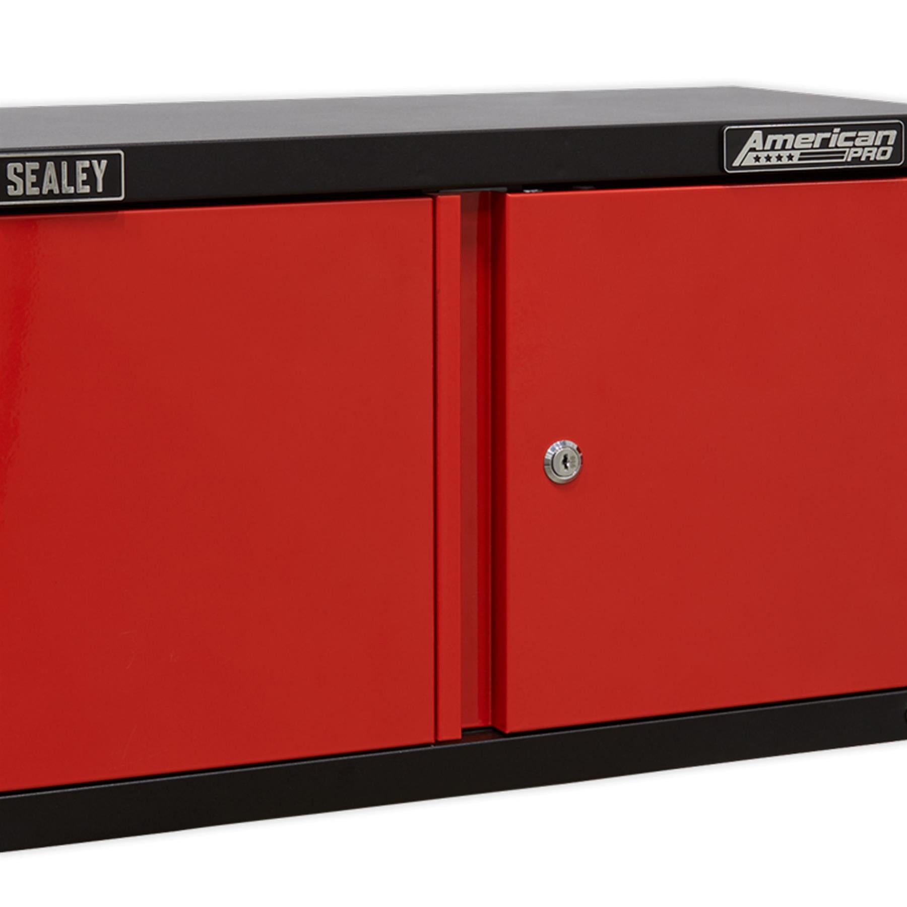 Sealey American Pro 2.6m Storage System supplied with a lock and two keys