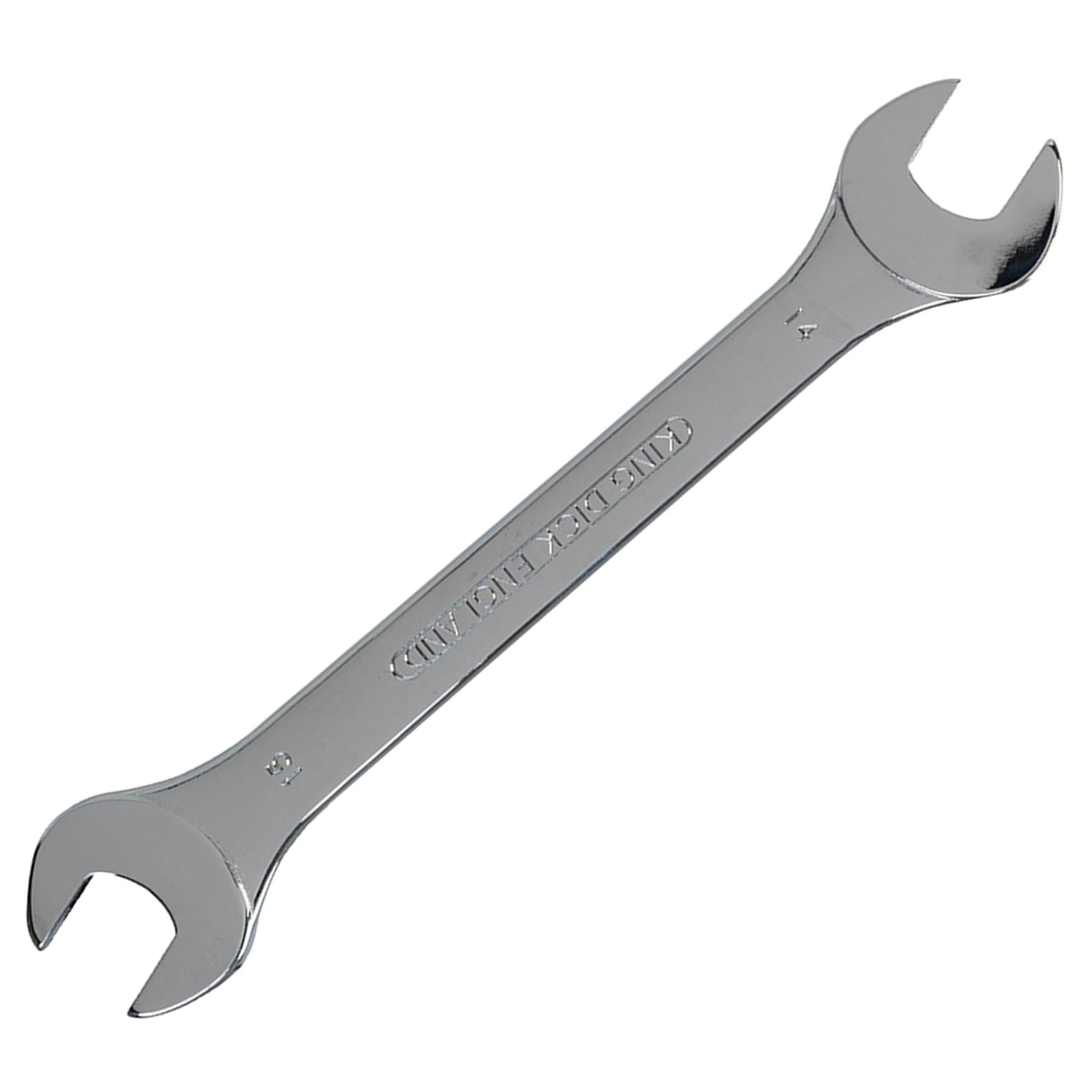 King Dick Open Ended Fully Chromed Spanner Fixed Head Wrench Metric 14mm - 15mm