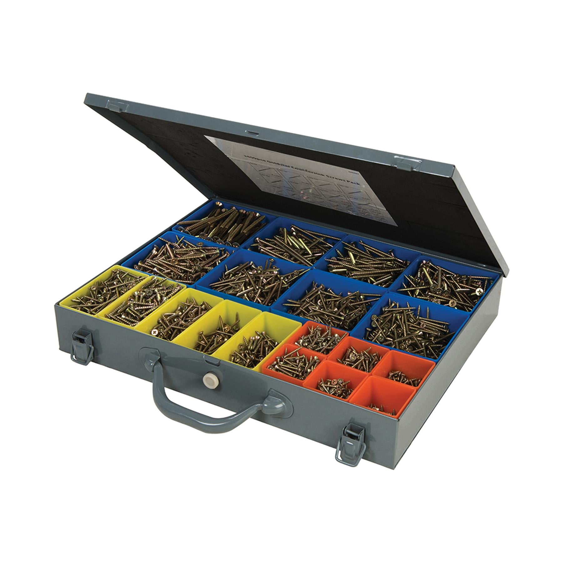 3400Pce Goldstar Countersink Screws Pack Zinc Passivated Corrosion Resistance