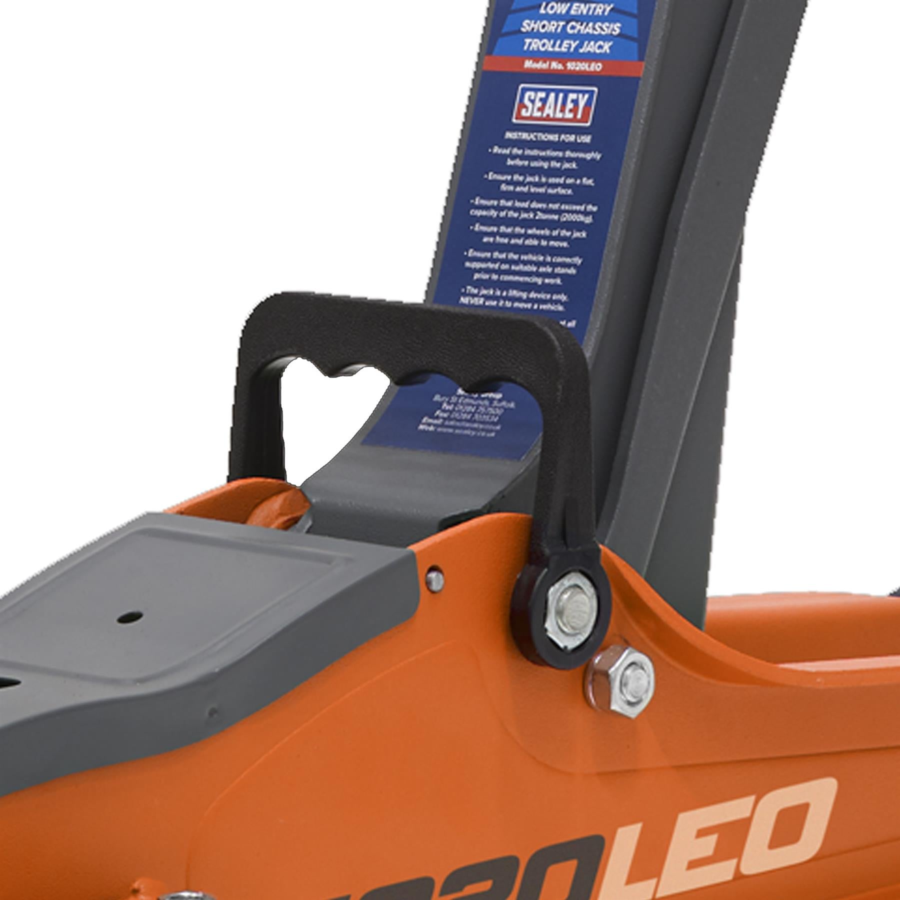 Sealey 2 Tonne Low Profile Trolley Jack Hydraulic Lift Heavy Duty Floor Orange