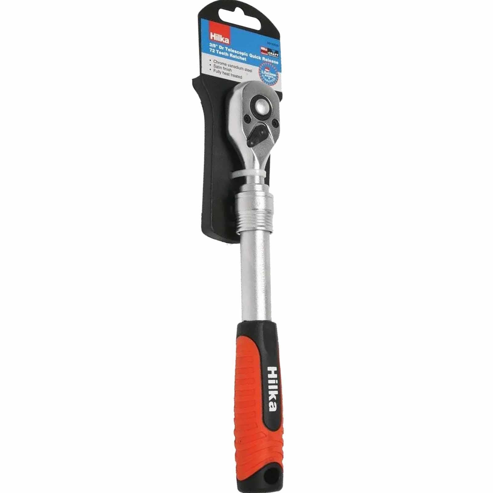 3/8" Drive Chrome Vanadium Steel 220 to 318mm Soft Grip Handle Socket Telescopic Tool