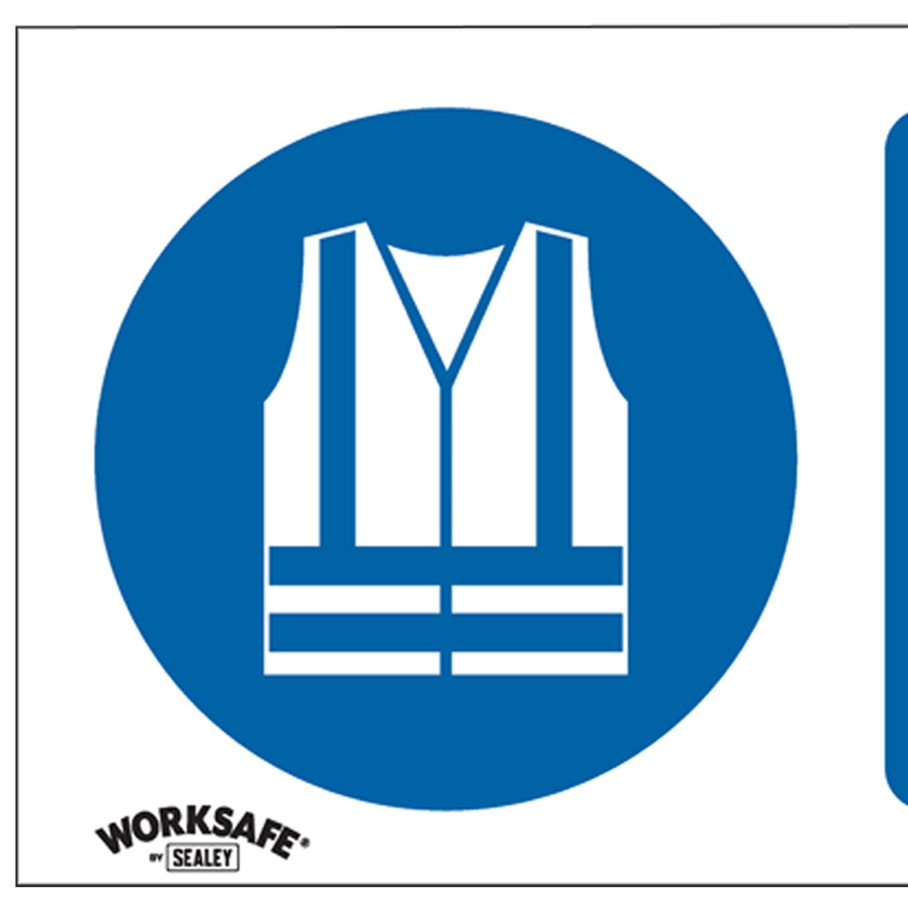 Sealey Plastic Sign-High Vis.Jackets Must Be Worn Beyond This Point
