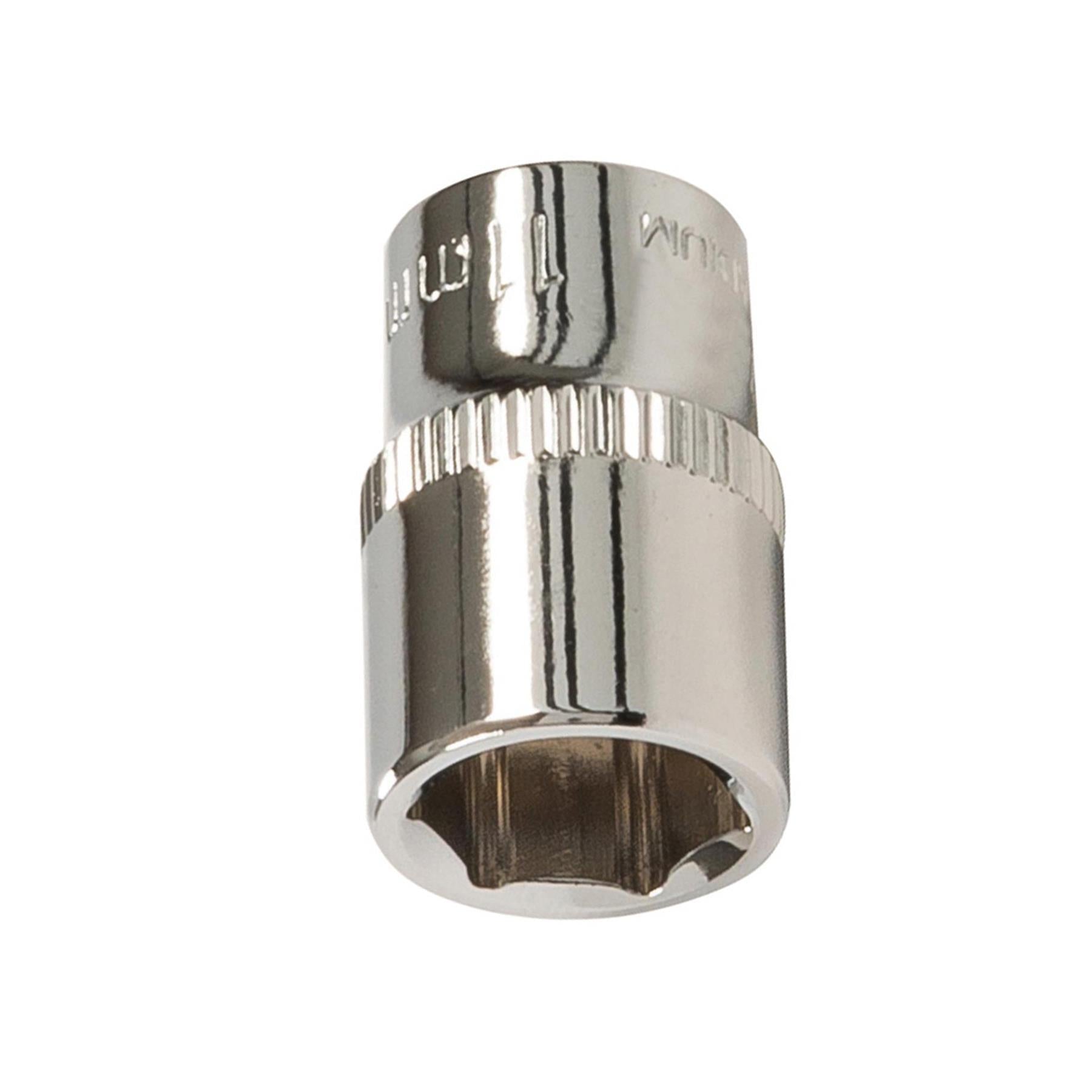 Quality Socket 1/4" Drive Metric Hex Square 11mm Individual Hex Polished Crv