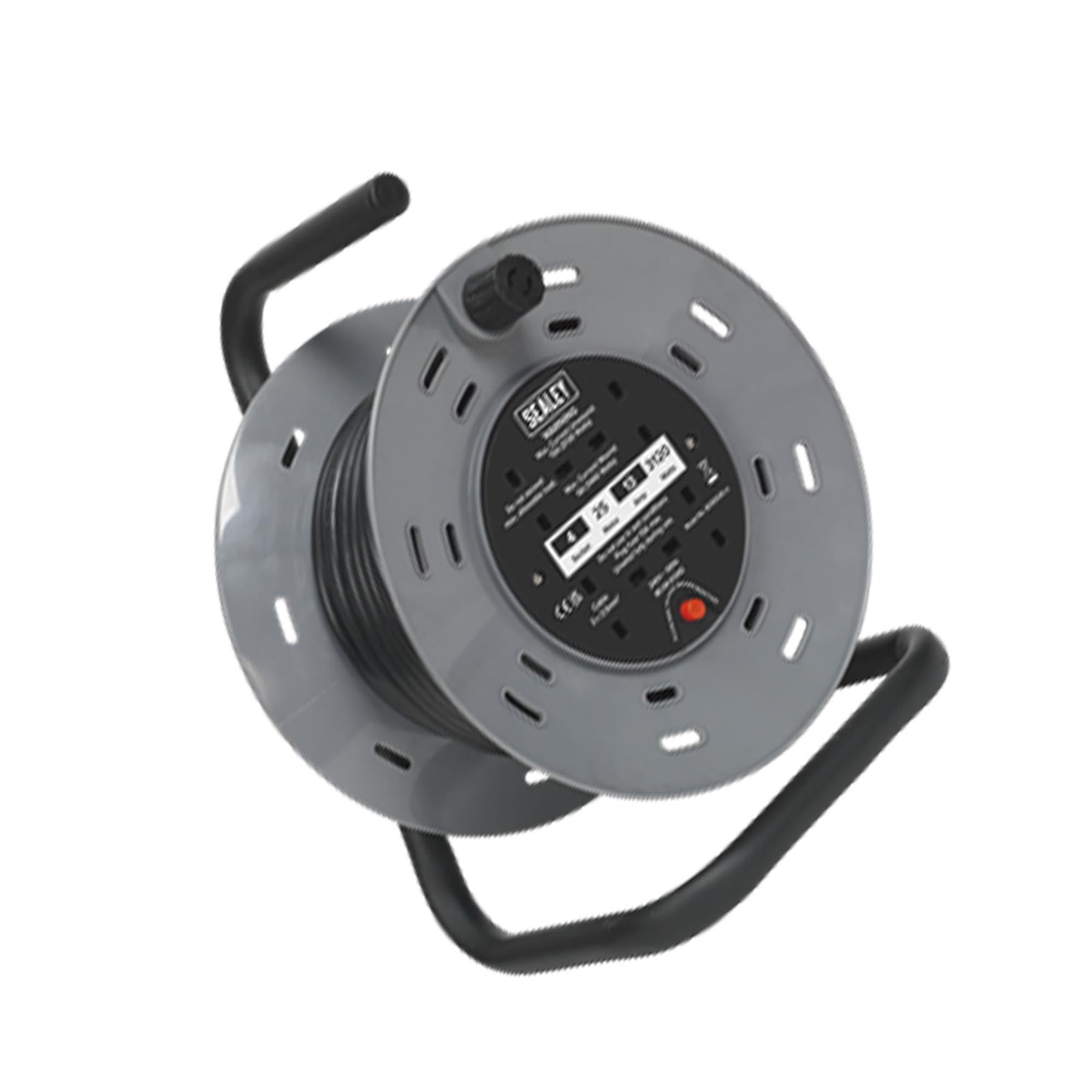 Sealey Cable Reel 25m 4 x 230V 2.5mm� Thermal Trip