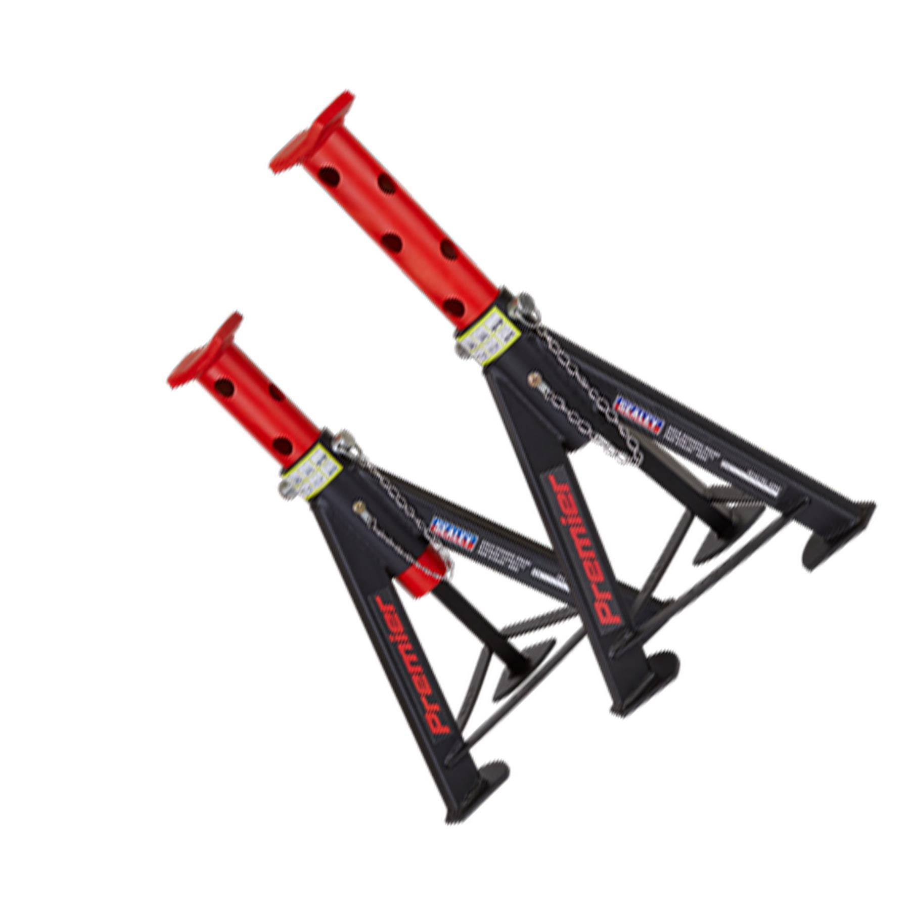 Sealey Axle Stands (Pair) 6tonne Capacity per Stand - Red