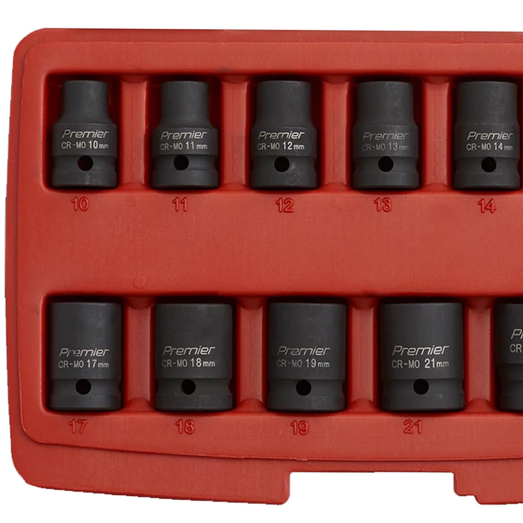 Sealey Impact Socket Set 13pc 1/2"Sq Drive Total Drive