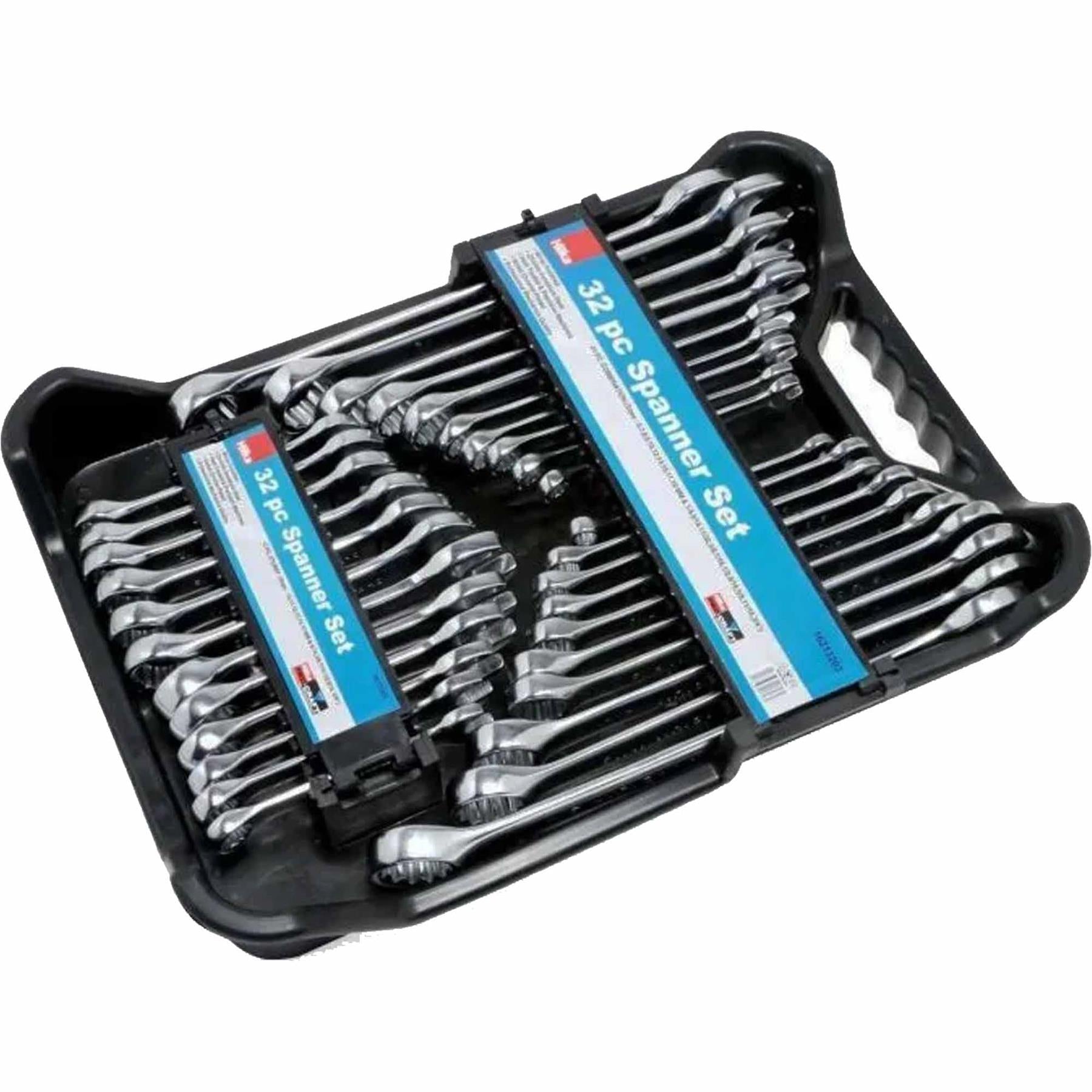 Hilka 32 Piece Spanner Set Stubby Ring Combination AF / Metric Imperial