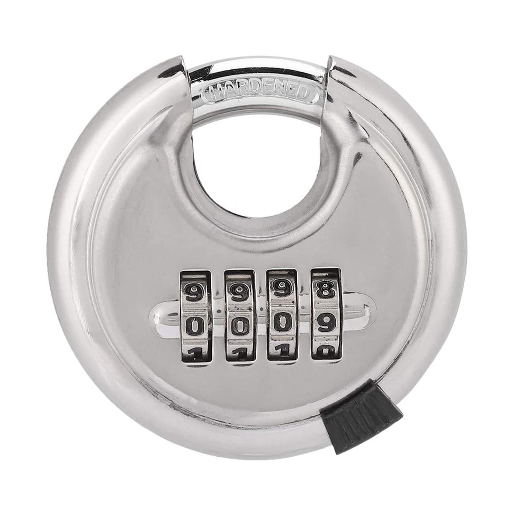 70mm Digit Disc Padlock 4 Stainless Steel Combination Disc Padlock High Quality