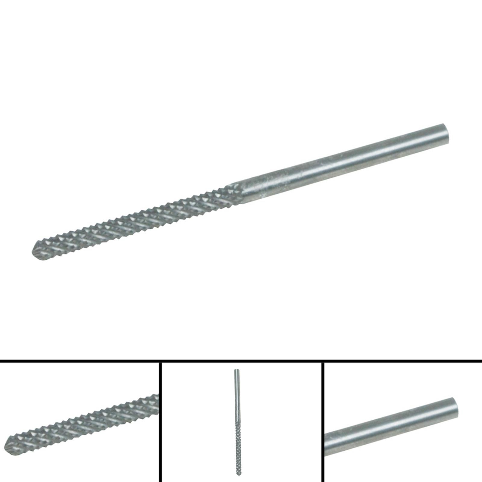 Tile Cutting Spiral Saw Bit - 3.17mm (1/8") Grout Removal Steel Cutter Stone