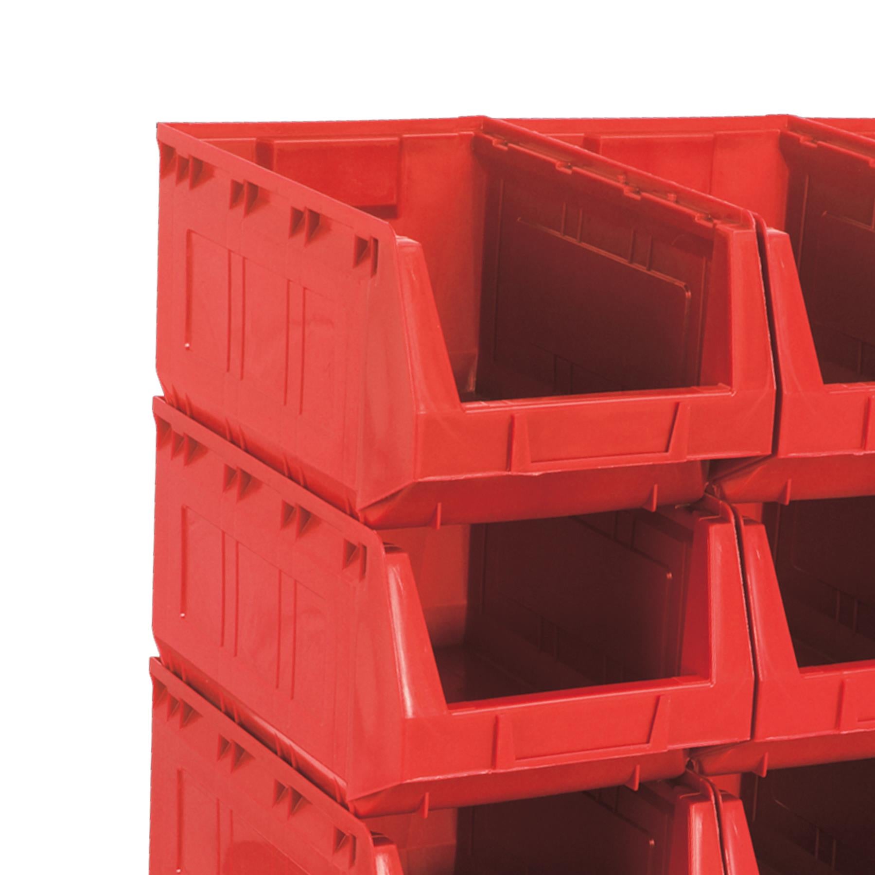 Sealey Plastic Storage Bin 210 x 355 x 165mm - Red Pack of 12
