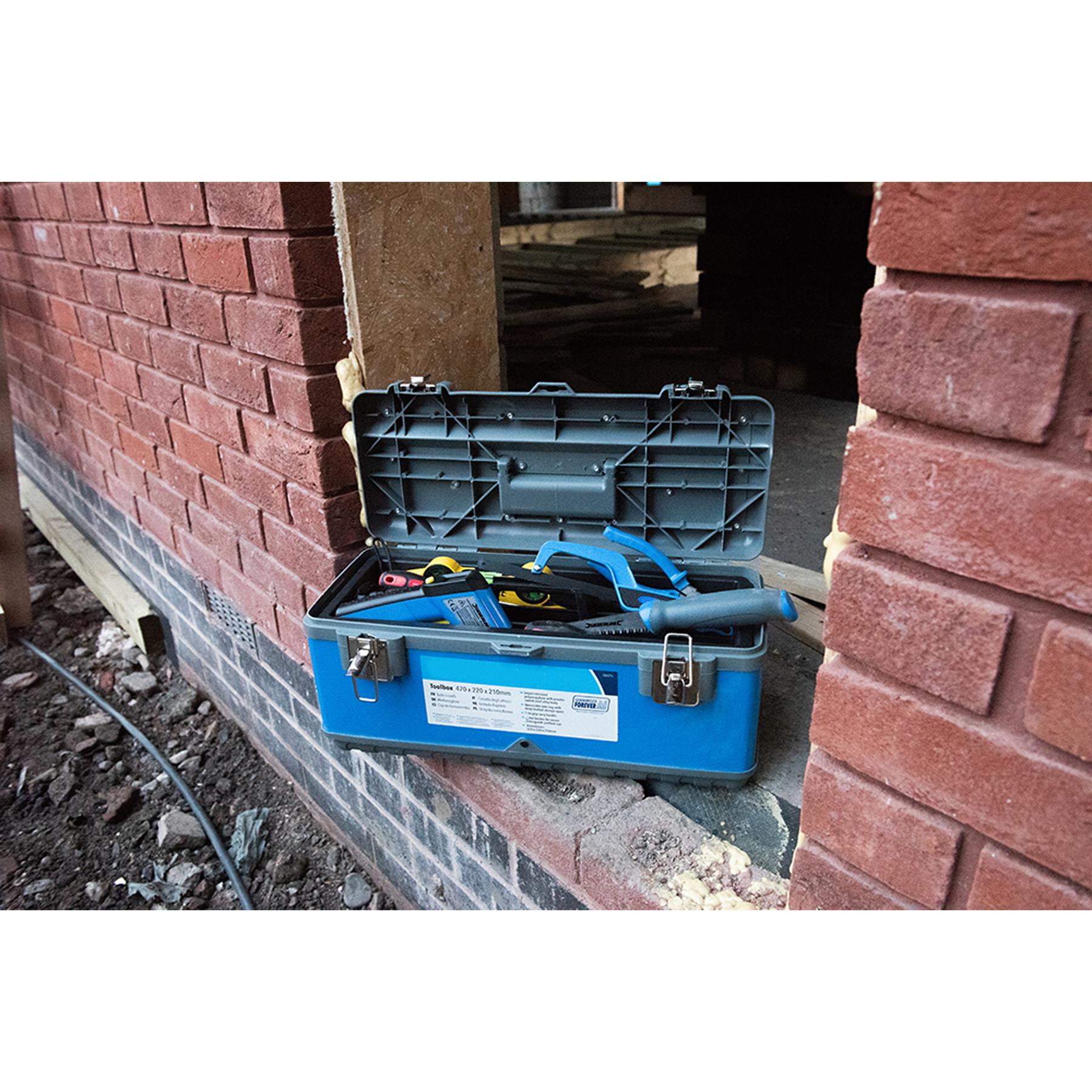 Toolbox Impact Resistant With Metal Latches / Removable Tray 470 X 220 X 210mm