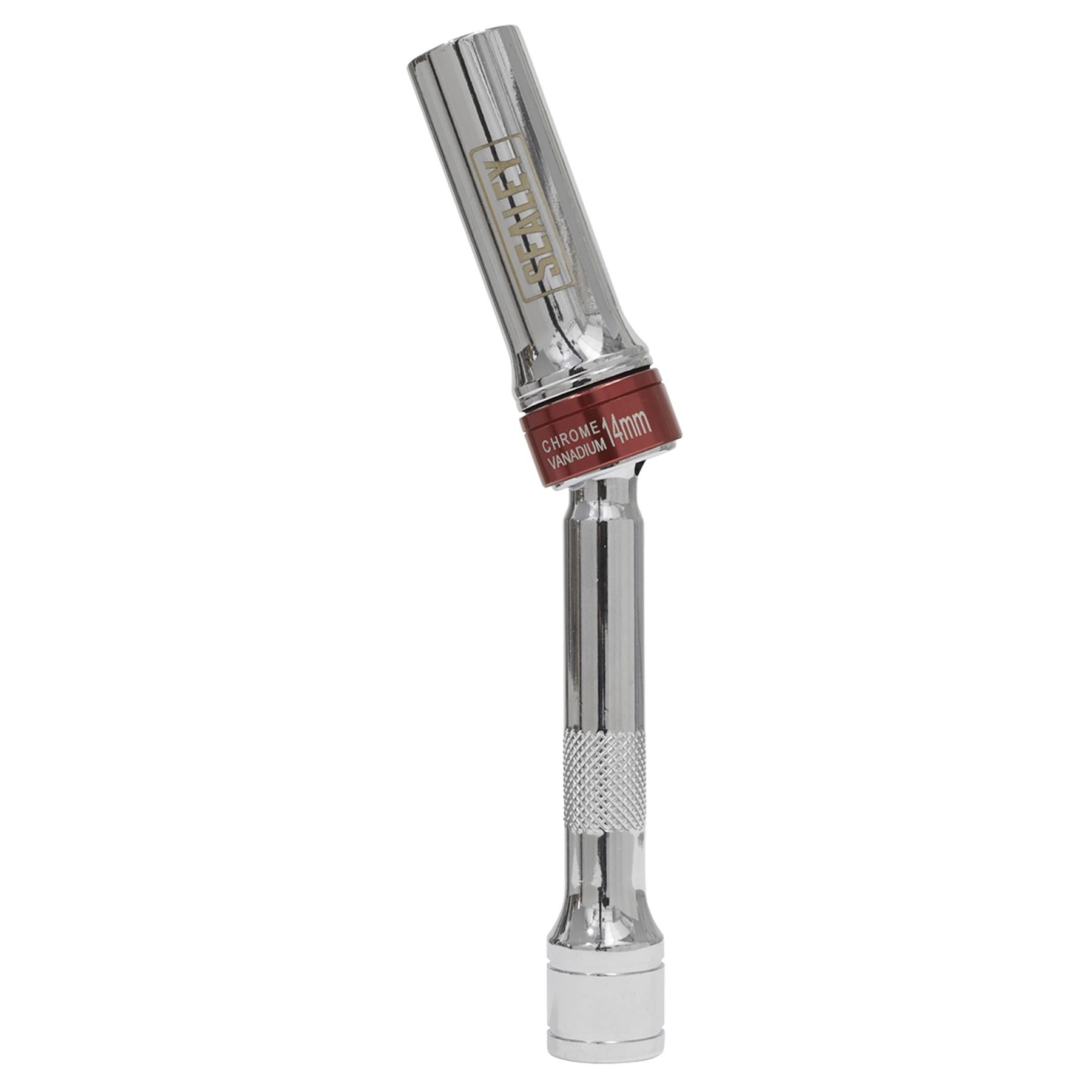 Sealey Spark Plug Socket with UJ 14mm 3/8"Sq Drive 12-Point 150mm