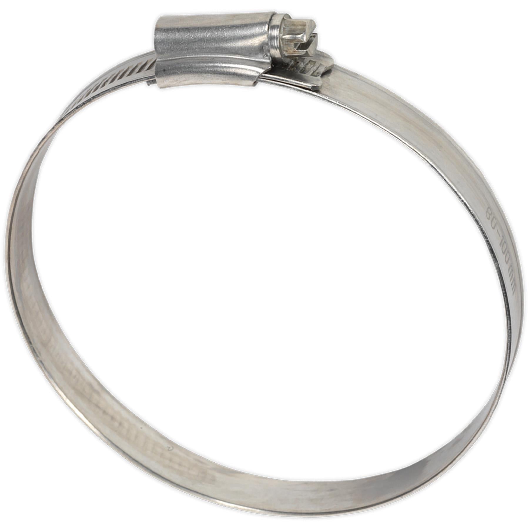 Sealey Hose Clip Stainless Steel 80-100mm Pack of 5