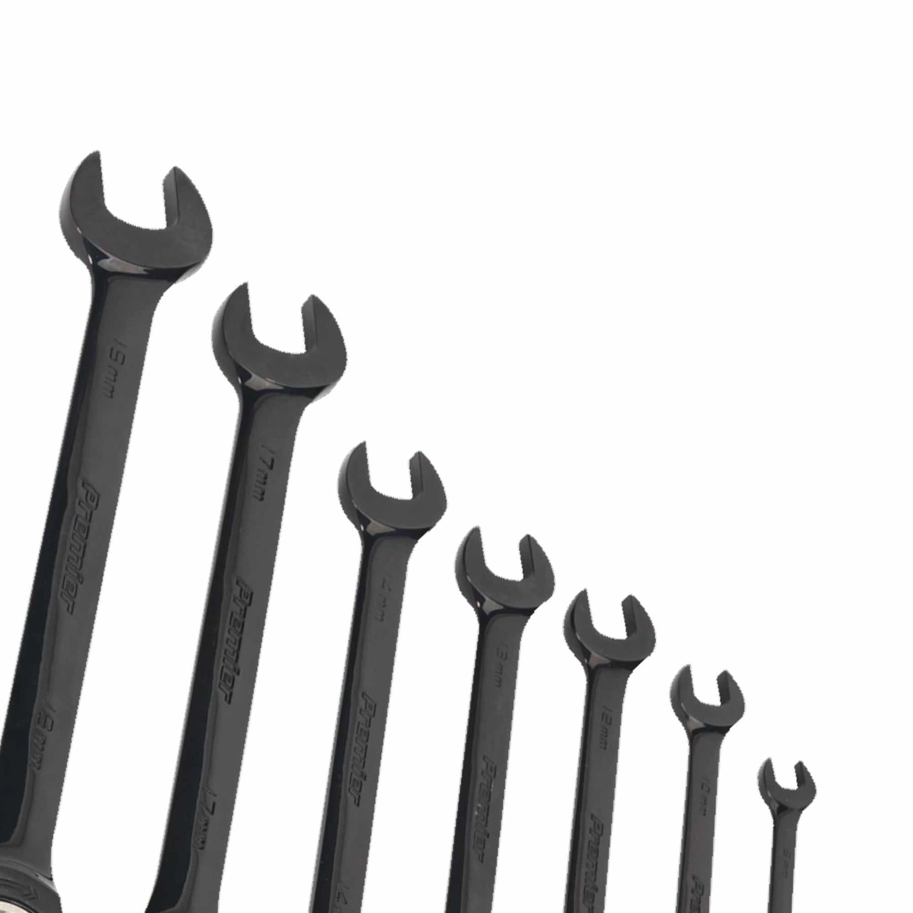 Sealey Combination Ratchet Spanner Set 7pc Black Series Metric